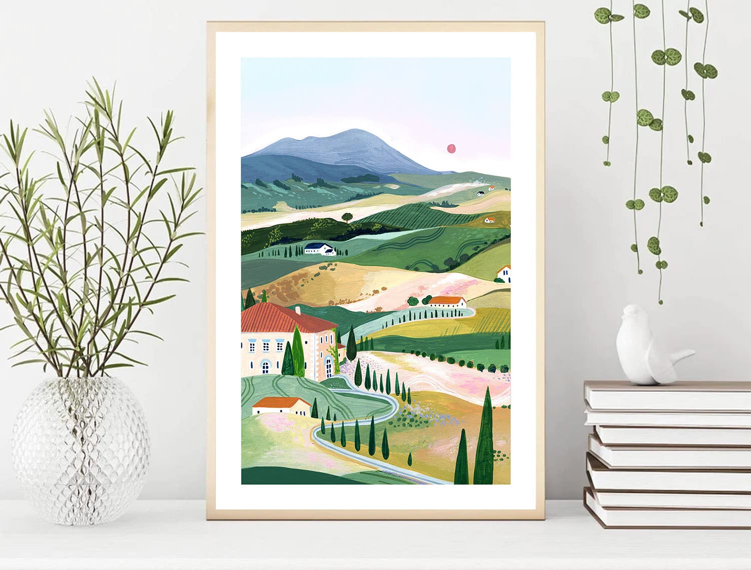 Nationcog Tuscany Art Print, Italy Art Print, Val D Orcia, Travel Gift, Travel Poster, Toscana Wall Art, Travel Gift, Home Decor