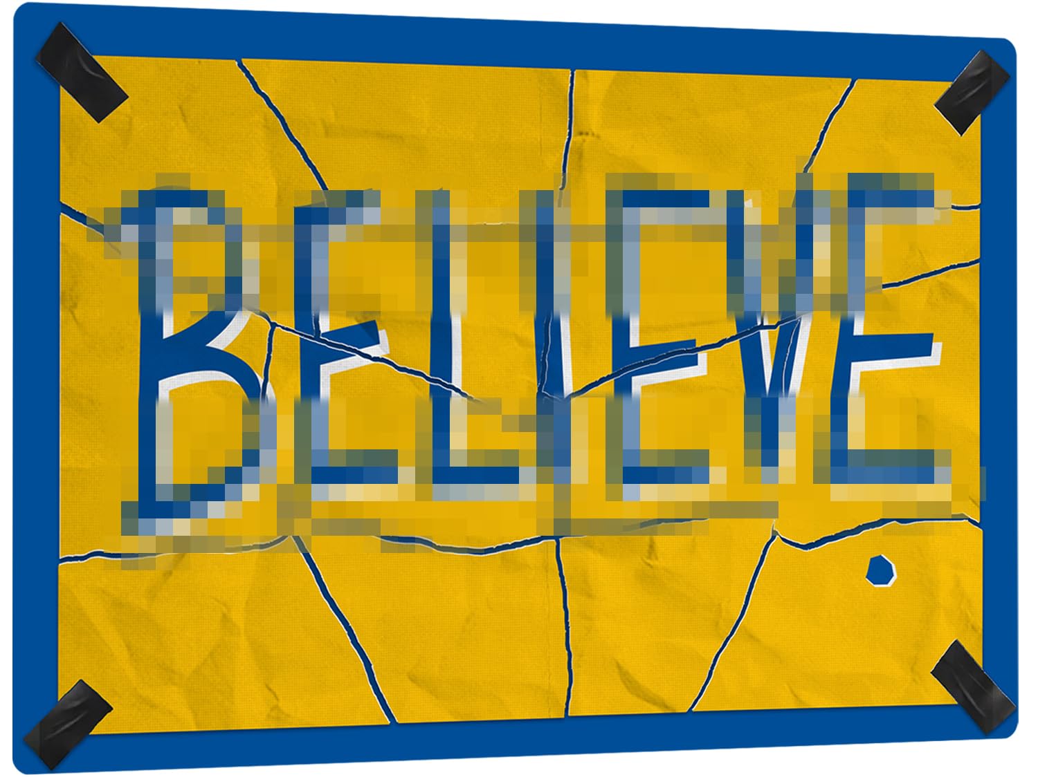 Flinelife Large Torn Believe Sign, 16x12, Believe Metal Motivational Wall Art Decor - Perfect for Fans