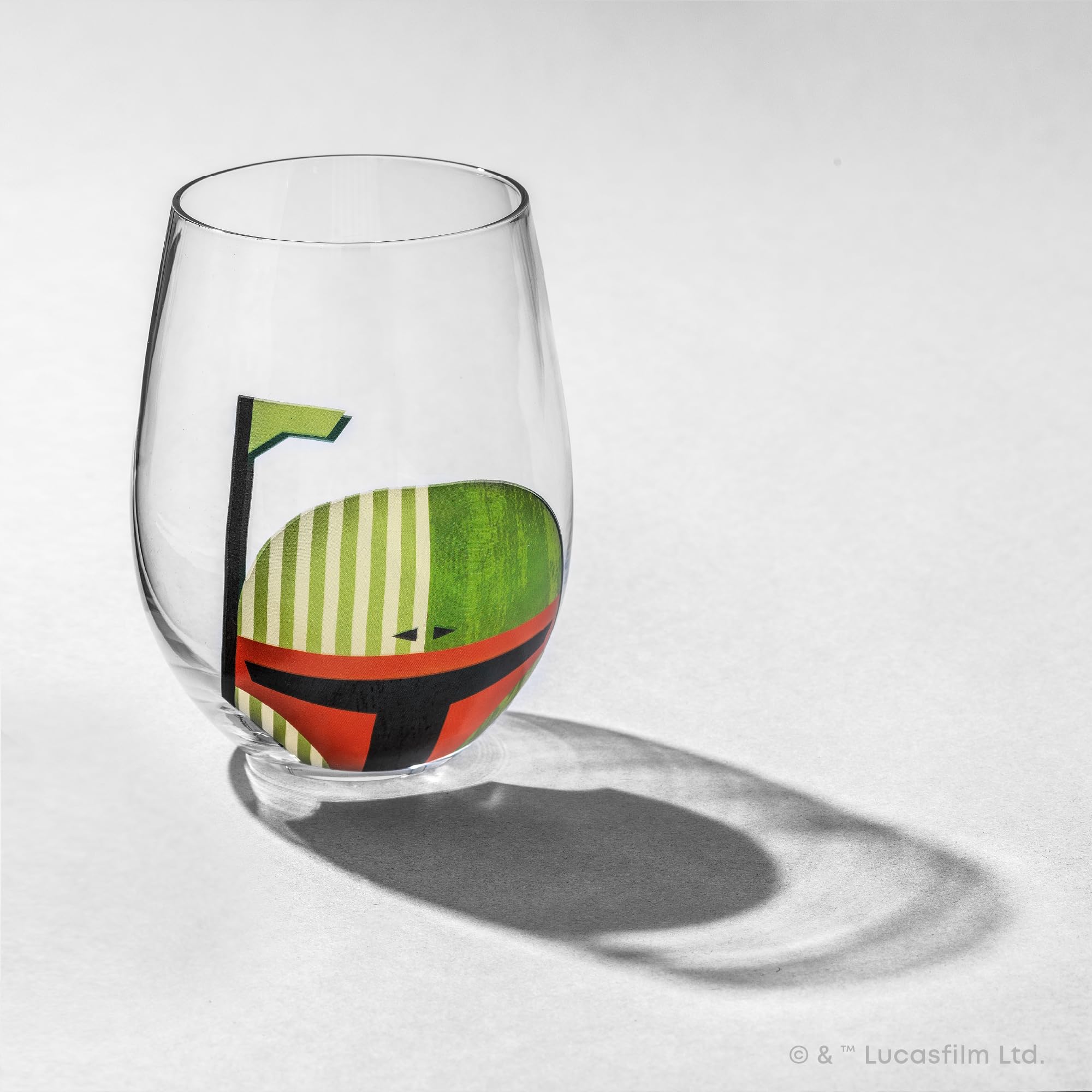 Joyjolt Star Wars Helmet Hues Tumblers Stemless Glasses. Set Of 4 19Oz Stemless Drinking Glass, Star Wars Kitchen Glasses. Star