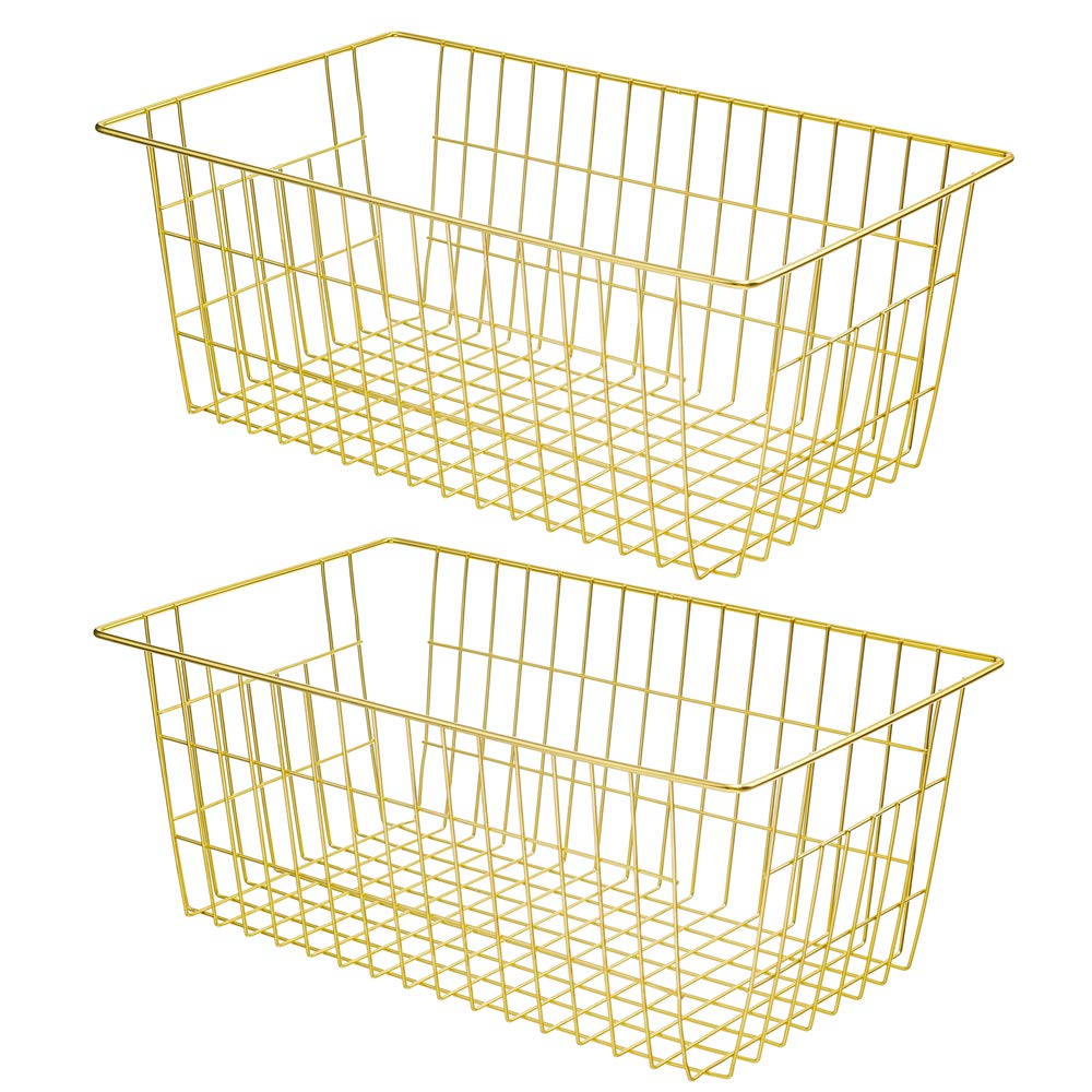 Sanno Wire Baskets Storage Baskets, Freezer Bakets Pantry Baskets Kitchen Organizing Basket Set, Great For Home, Bathroom, Table