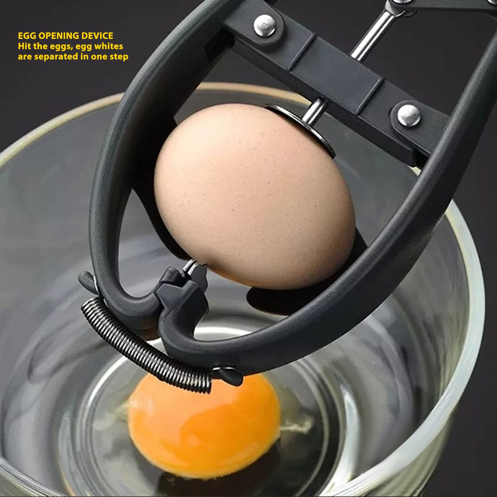 Aunmas Automatic Egg Cracking Tool, Egg Opener 304 Stainless Steel Eggshell Cutter Egg Cracker Kitchen Tool With A Spring
