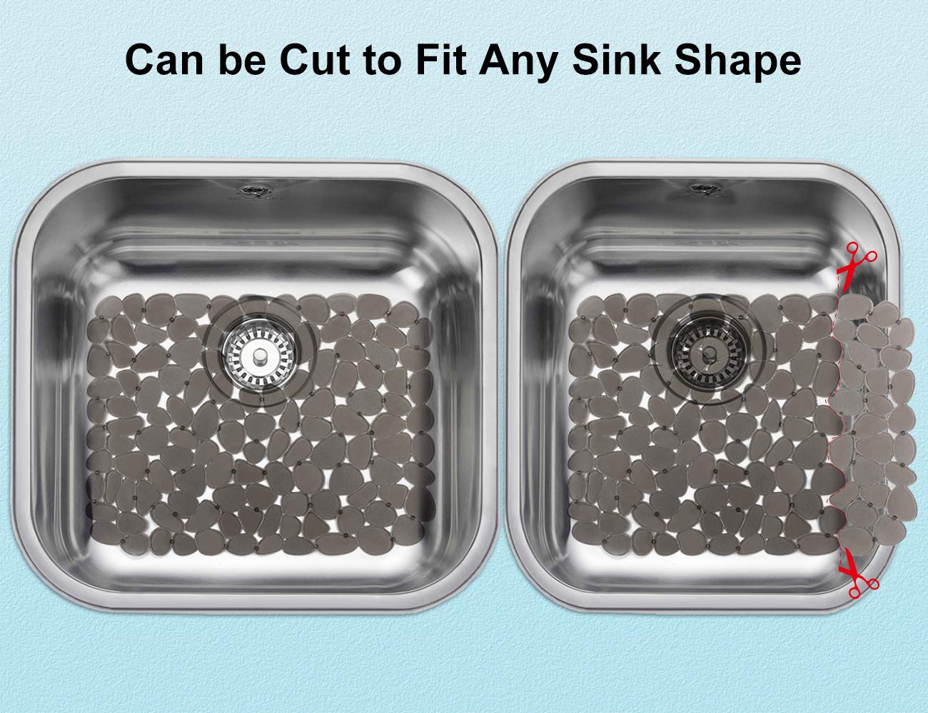 Yolife Pebble Sink Mats For Stainless Steel Sink, Pvc Sink Saddle Protectors Kitchen Sink Mat For Porcelain Sink, Dishes And Gla