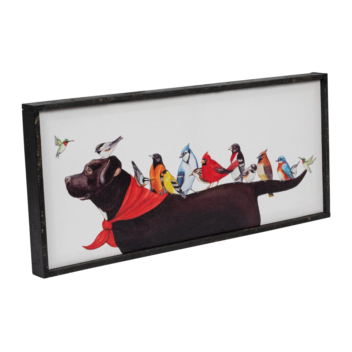 Birds & Dog Framed Wall D  Cor