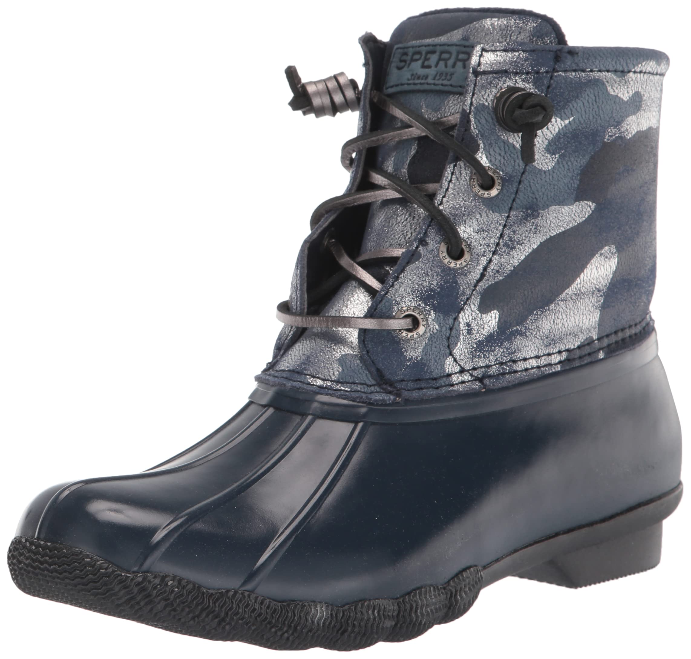 Sperry Womens Saltwater Snow Boot, Blue Camo, 55