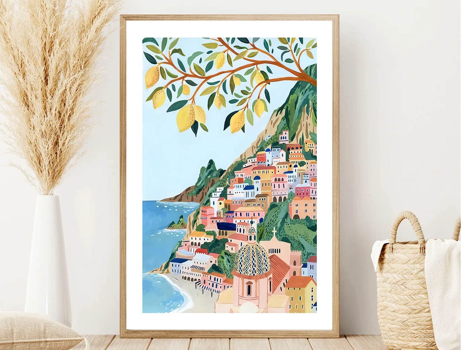 Positano, Amalfi Coast Art Print, Italy Art Print, Travel Gift, Travel Poster, Europe Print, Italian Coast, Italian Riviera, Hou