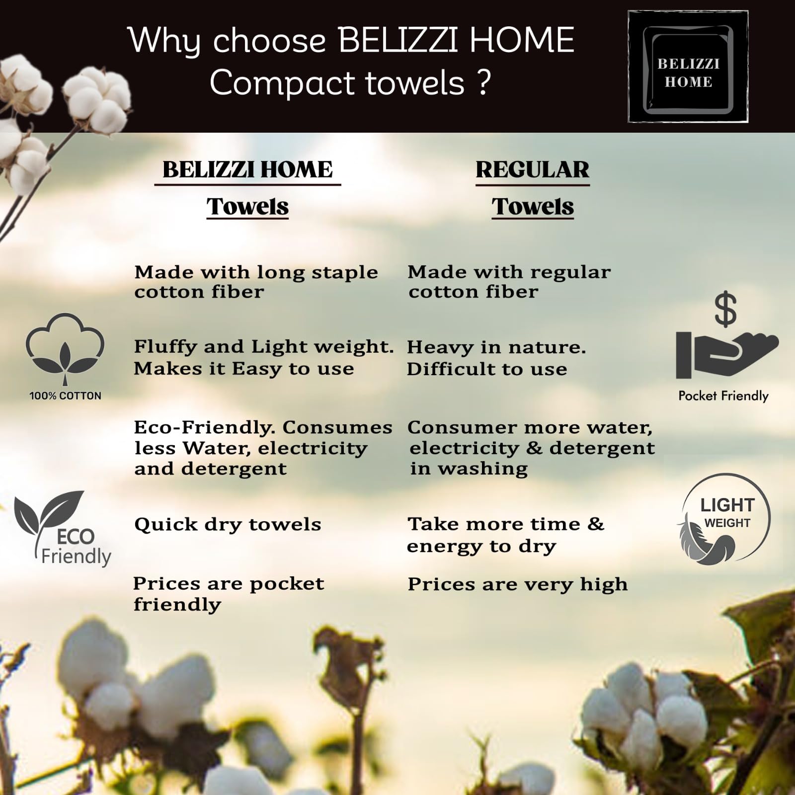 Belizzi Home Ultra Soft 4 Pack Oversized Bath Towel Set 27X54 Inches, 100% Cotton Bath Towels, Highly Absorbant Compact Quickdry