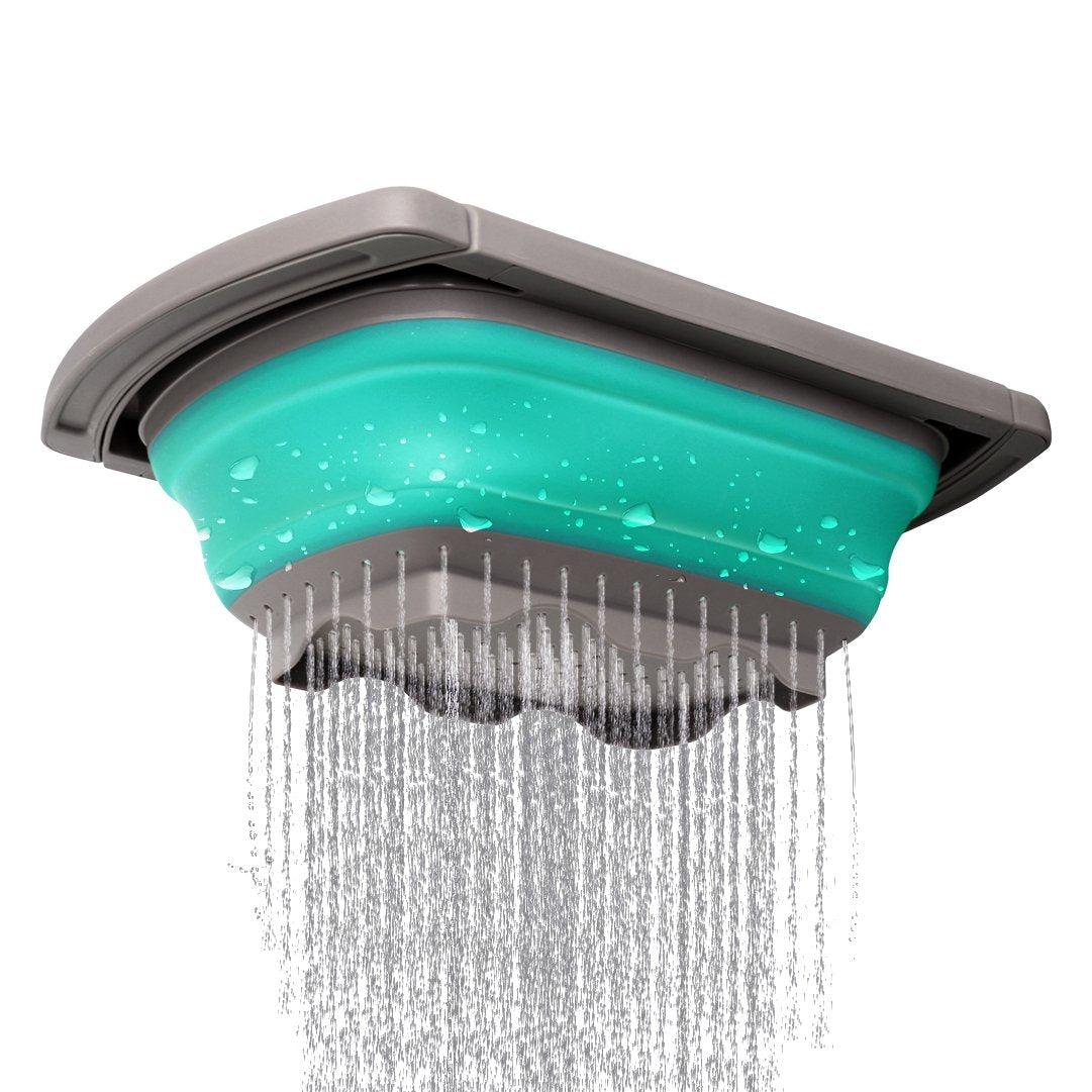 Qimh Colander Collapsible, Colander Strainer Over The Sink Vegetable/Fruit Colanders Strainers With Extendable Handles, Folding