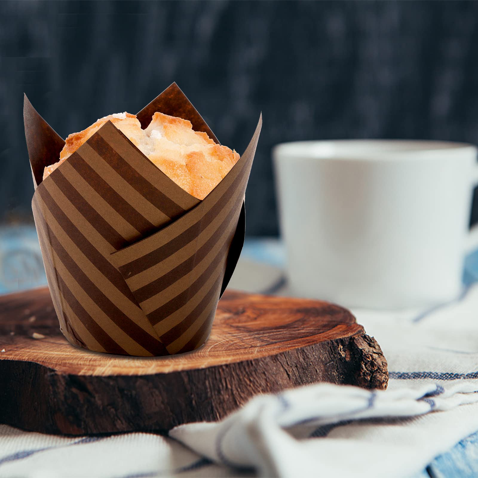 Lawei Set Of 300 Tulip Cupcake Liner - Baking Paper Cups Muffin Liners Wrappers For Weddings, Birthdays, Baby Showers