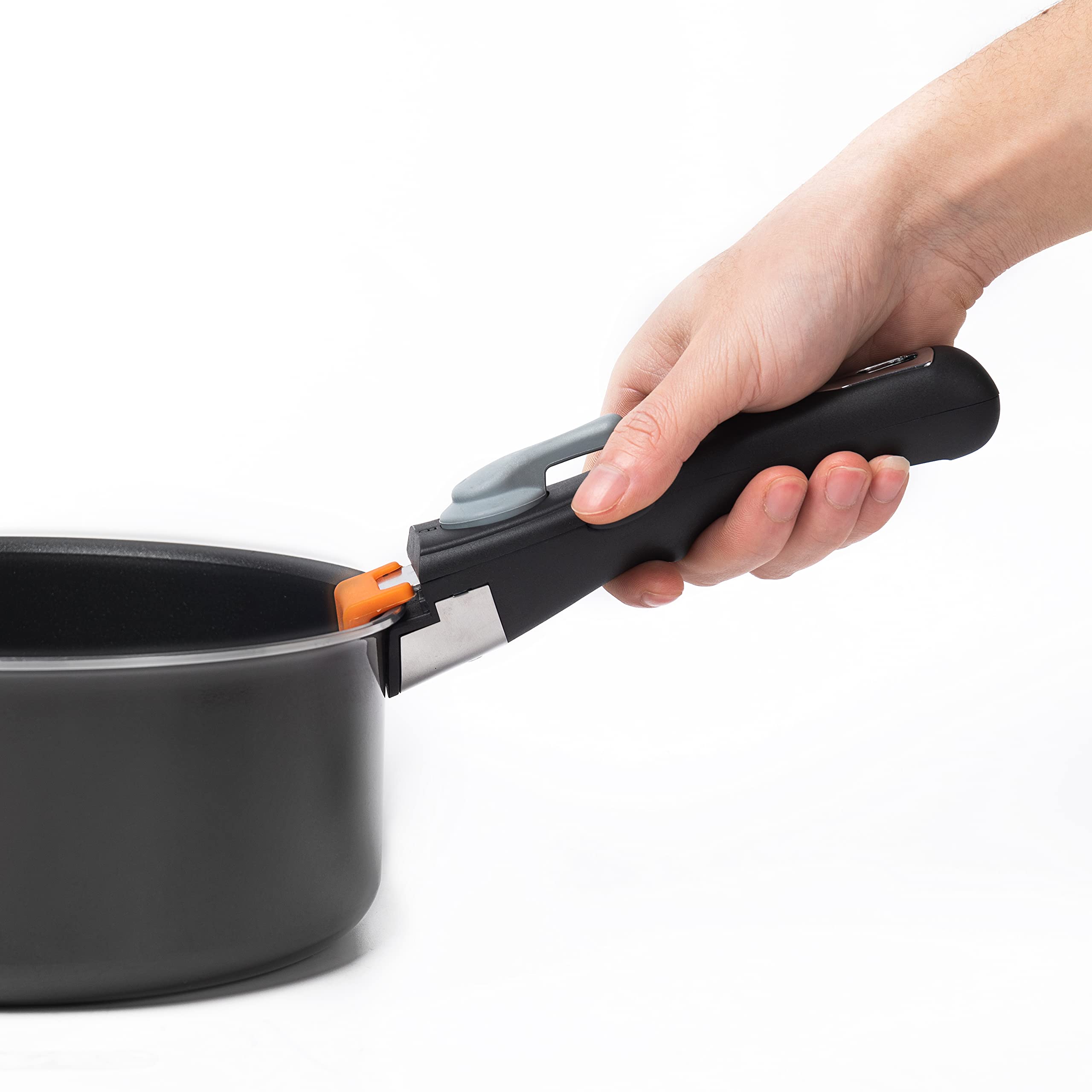 Lzteck 2 Sets Detachable Removable Pot Handle,Universal Pot & Pan Handle,Pot Handle Replacement,Scald-Proof Bakelite Pot Clip,Bo