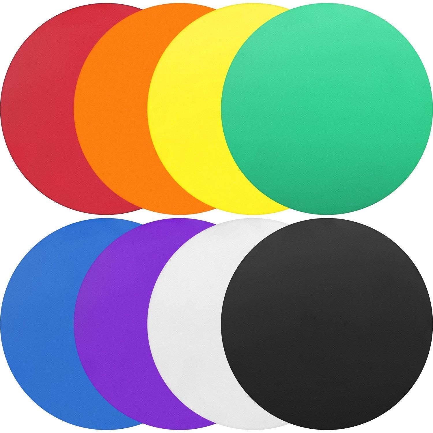 8 Pieces Rubber Jar Gripper Pads Round Kitchen Coasters Multi-Purpose Bottle Lid Openers, Multicoloured (Bright Color)