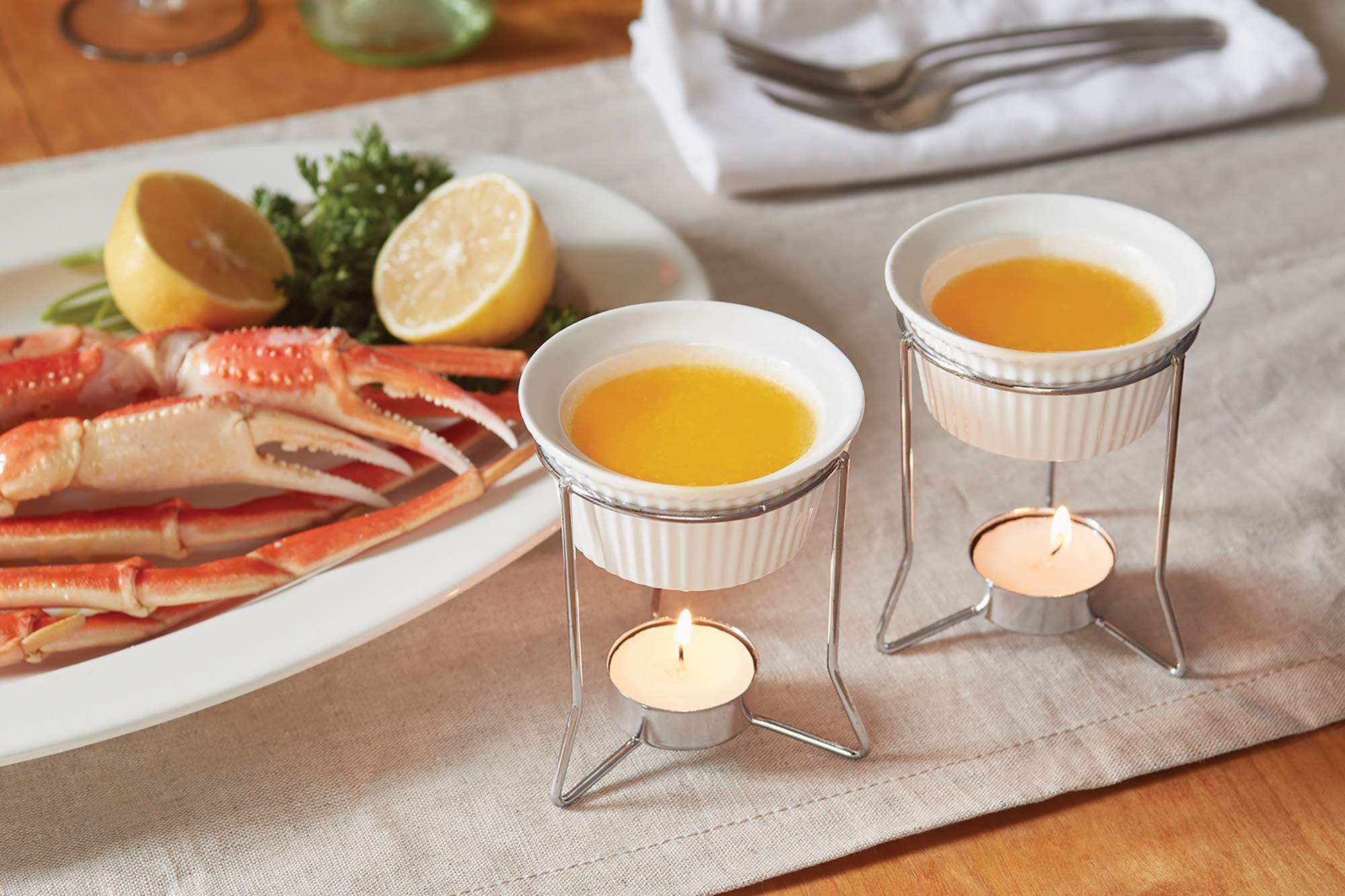 Nantucket Seafood Ceramic Butter Warmers  Set of Two 2 ounce