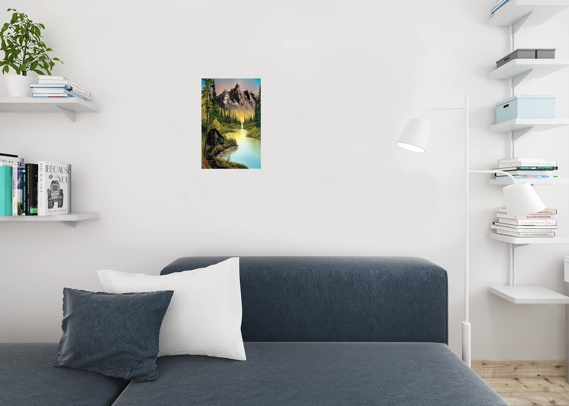 Poster Foundry Bob Ross Mountain Retreat Art Print 12x18 - Cool Wall Art, Happy Accidents, Model 141068