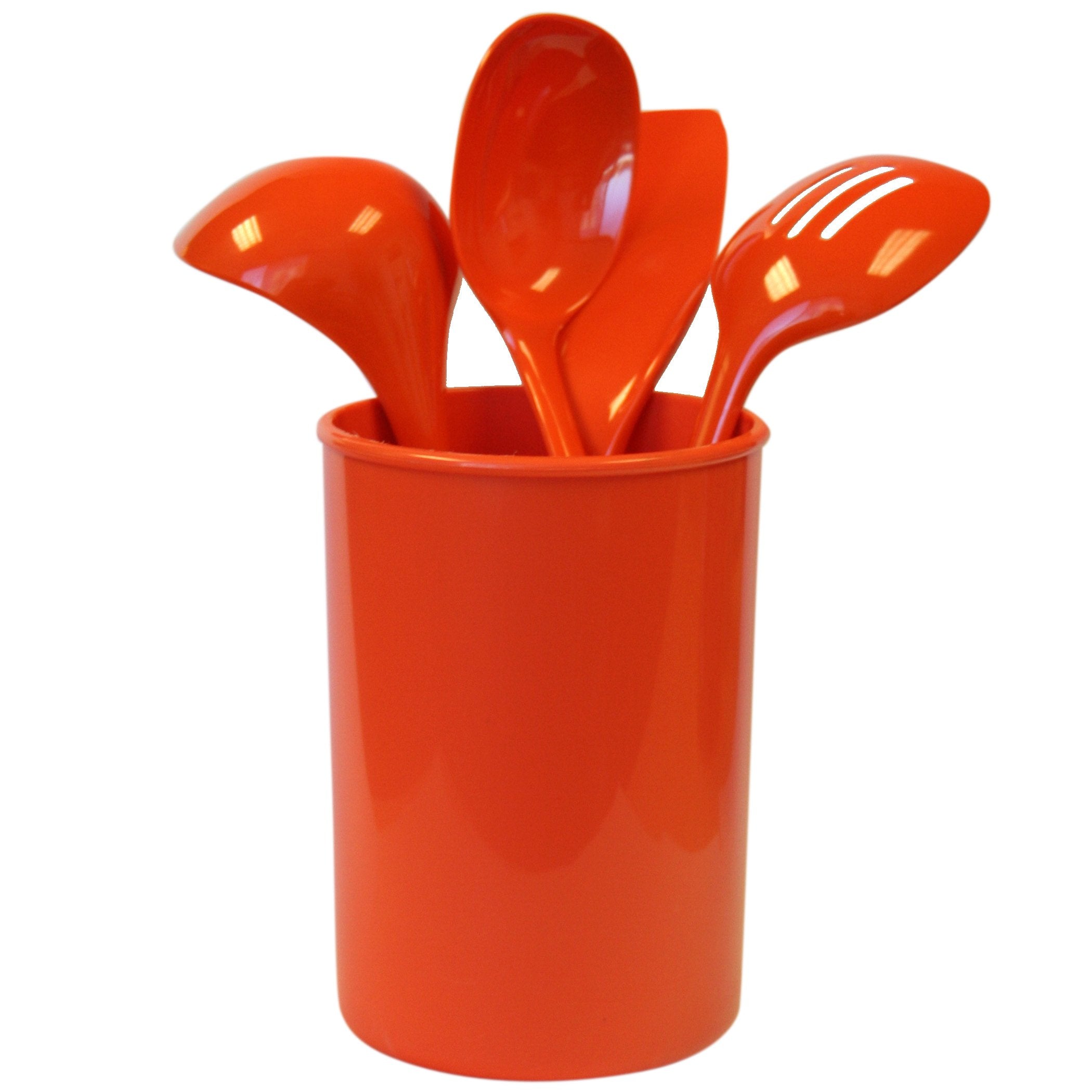 Reston Lloyd 5Piece Calypso Basics Utensil Holder Set, Orange