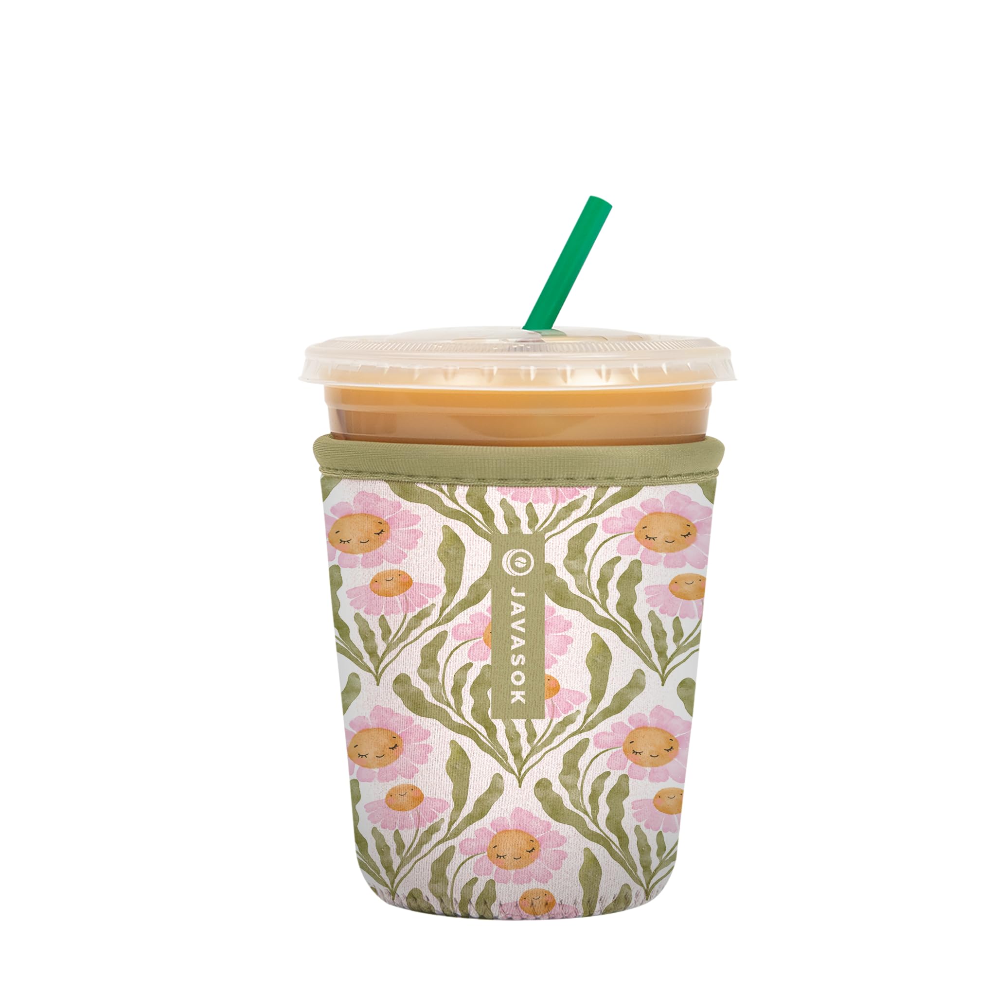 Sok It JavaSok Iced Coffee & Cold Soda Insulated Neoprene Cup Sleeve (Little Sprout, Small: 16-20oz)