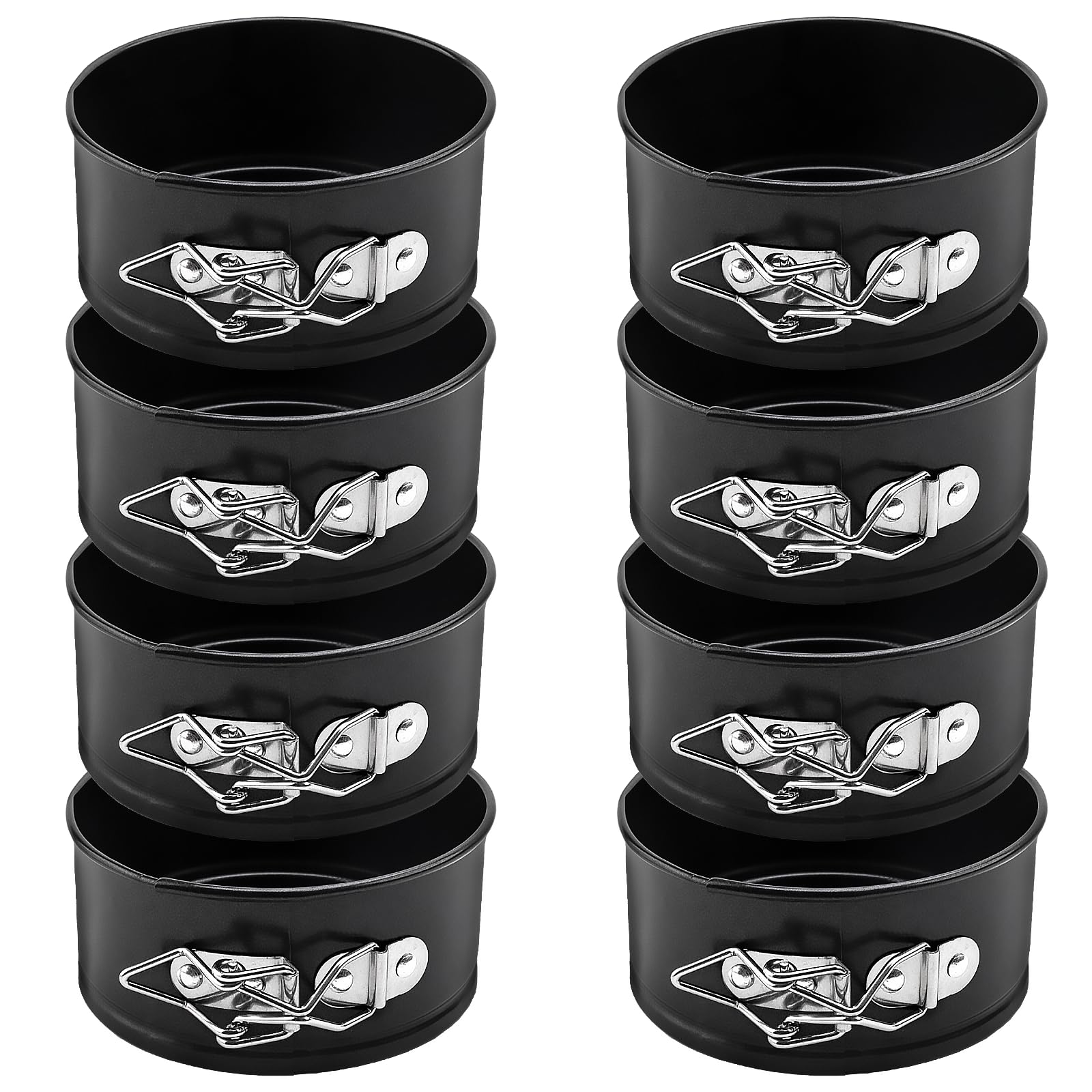 QUYLIXX 8 Pcs 4 Inch Springform Pan Mini Springform Small Leakproof Round Cake Cheesecake with Removable Bottom Nonstick Baking 