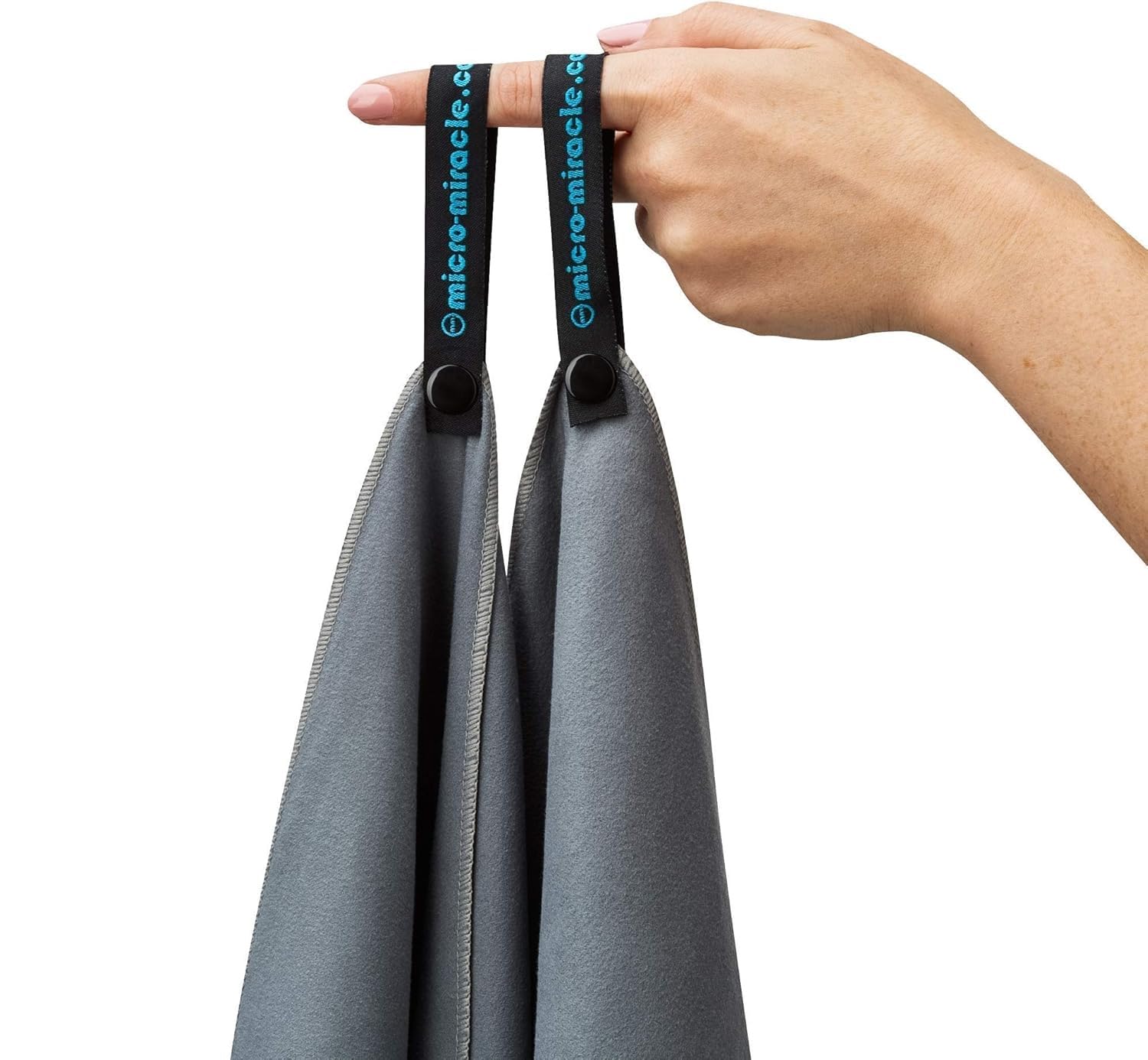 micro-miracle XL - 2 Quick Dry Microfiber Towels  60x30 in + 22x14 in  13 Colors  Soft and Lightweight for Travel  Backpacking  Camping  RV  Beach and Gym/Fast Dry  No Smell  Compact + Pouch