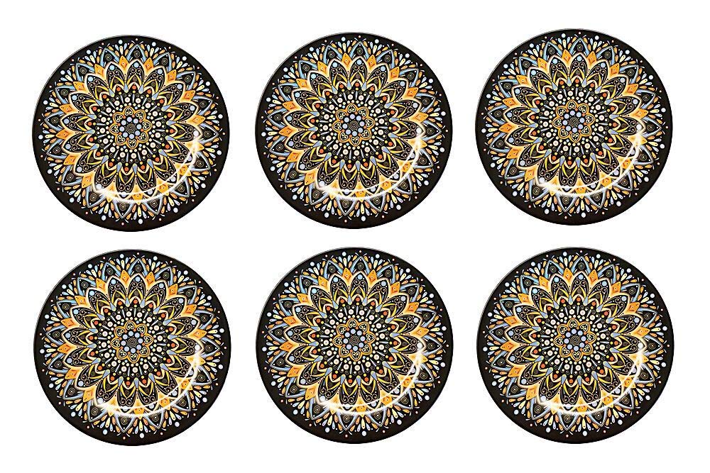 Bowla Melamine Salad Plates Set - Set Of 6, Indoor Or Ourdoor Plates (9''-6 Piece Set, Zoo Birds A)