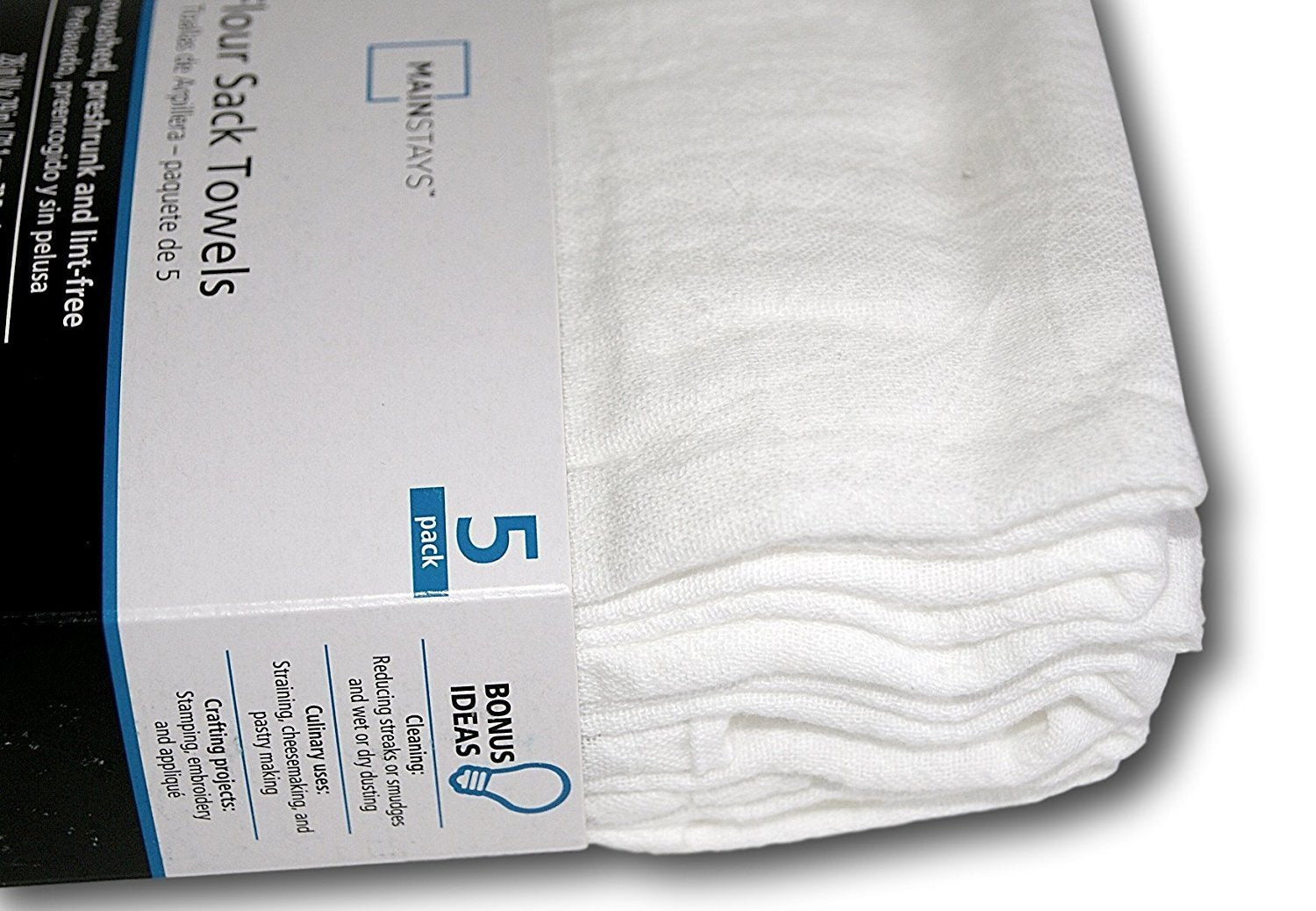 White Flour Sack Towels -Pack Of 5