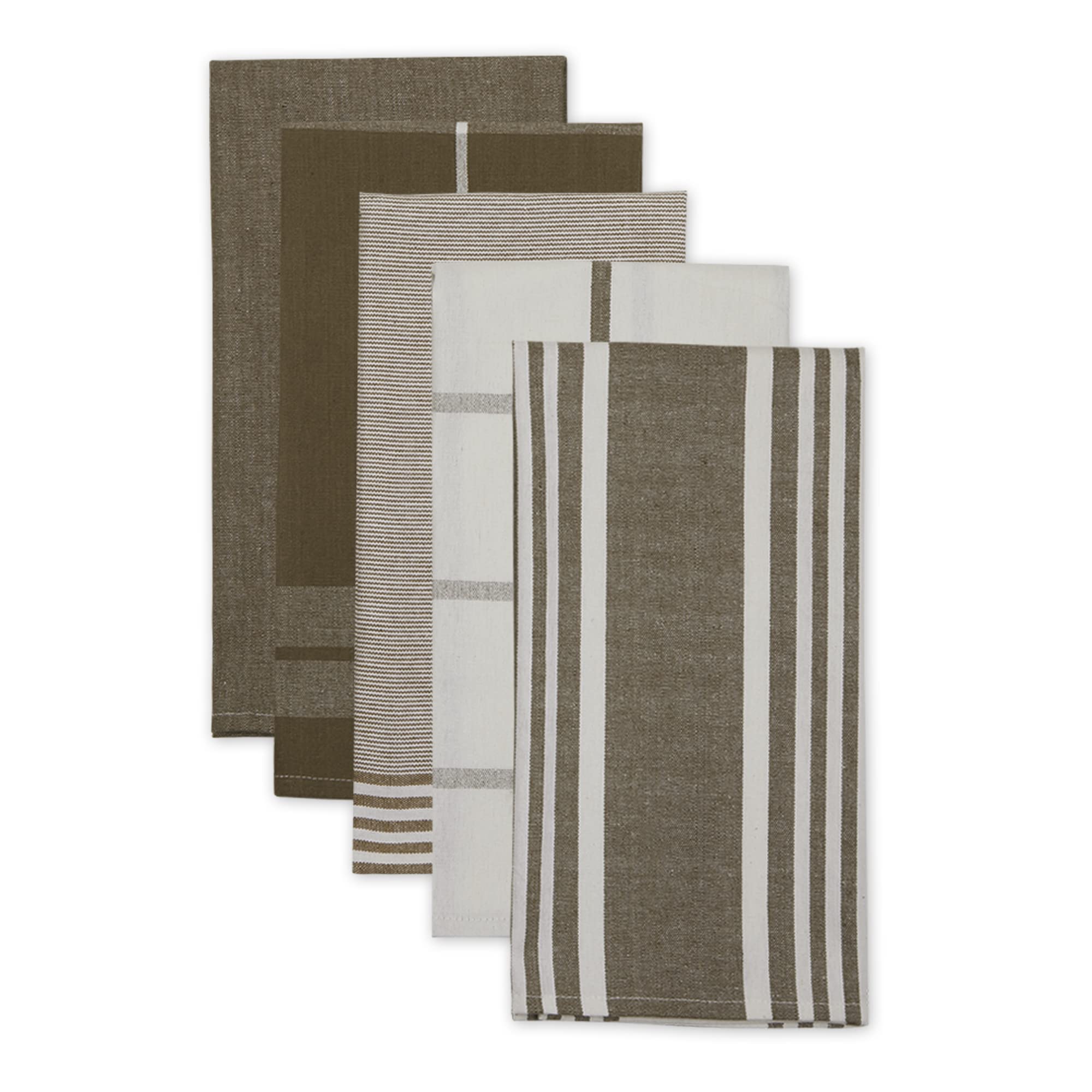MUSHROOM CLASSIC OVERSIZED WOVEN DISHTOWELS SET/5