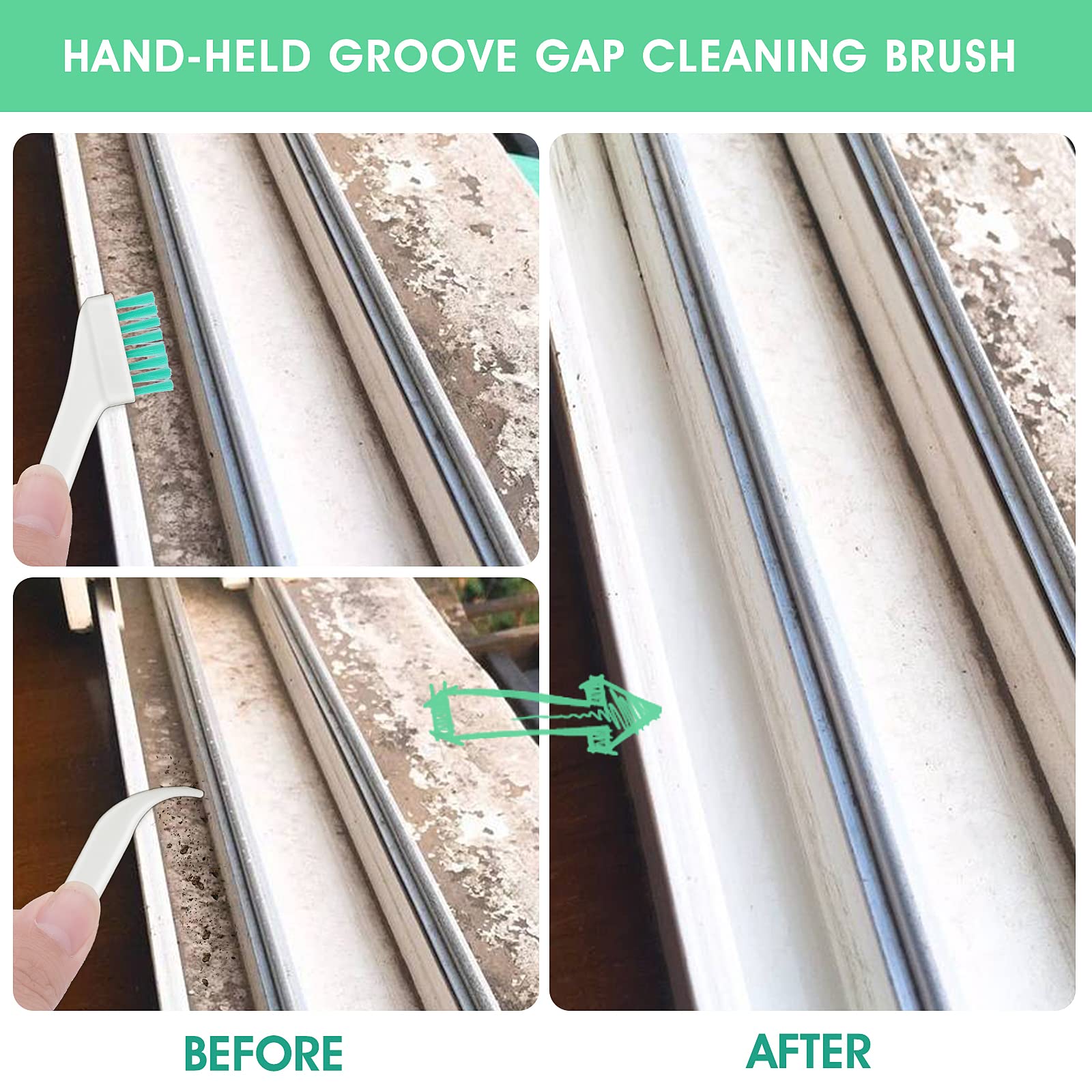 Small Cleaning Brushes For Household, 8Pcs Crevice Cleaning Tool Set For Window Groove Track Humidifier Keyboard Bottle Door Car