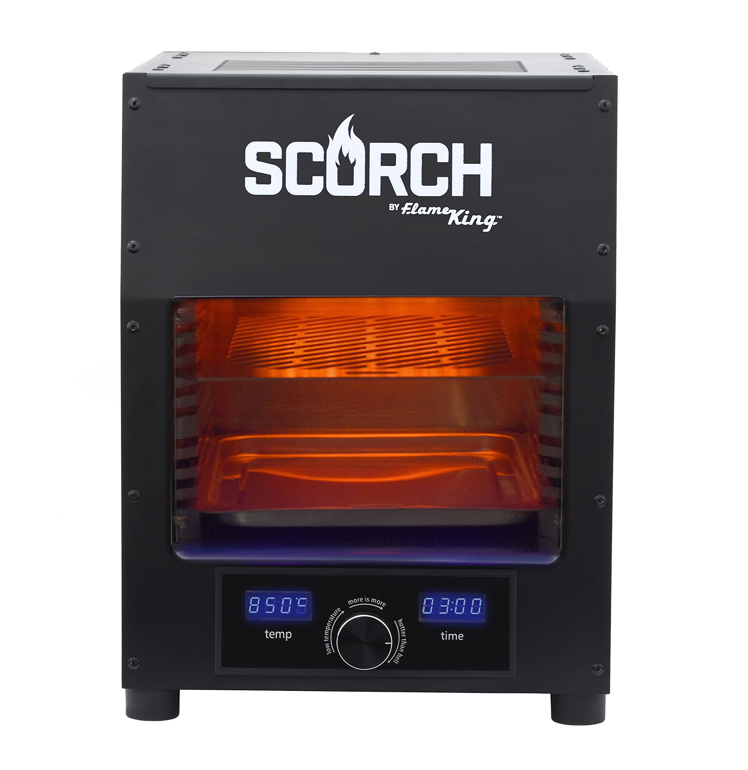 Flame King Scorch Smokeless Infrared Electric Broiler For Indoor Use, Fits On Kitchen Counter, Insulated, Comes With Broiler Tra