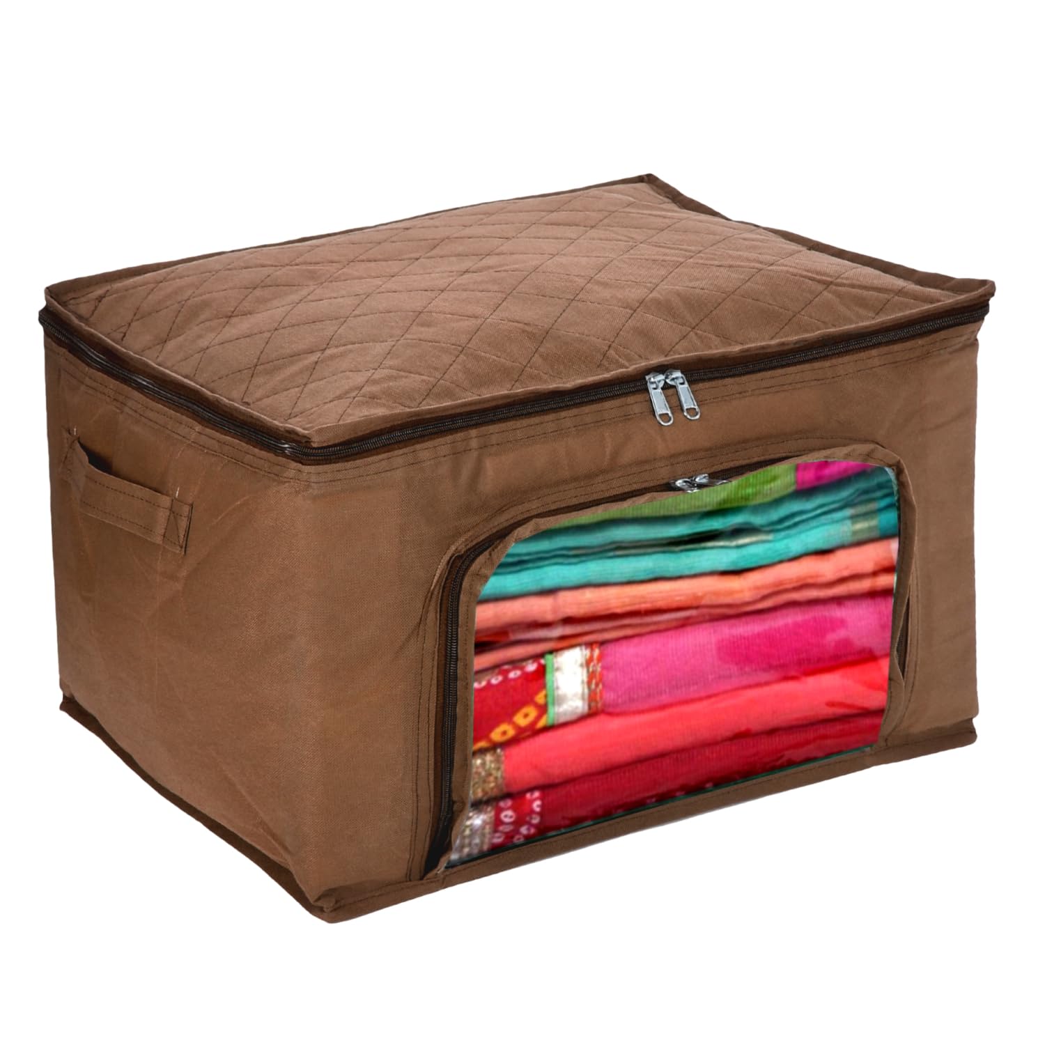 Heart Home Non Woven Saree Cover/Bag For Storage With Zip Closure | Wardrobe Organizer For Storage | Saree Organiser For Wardrob