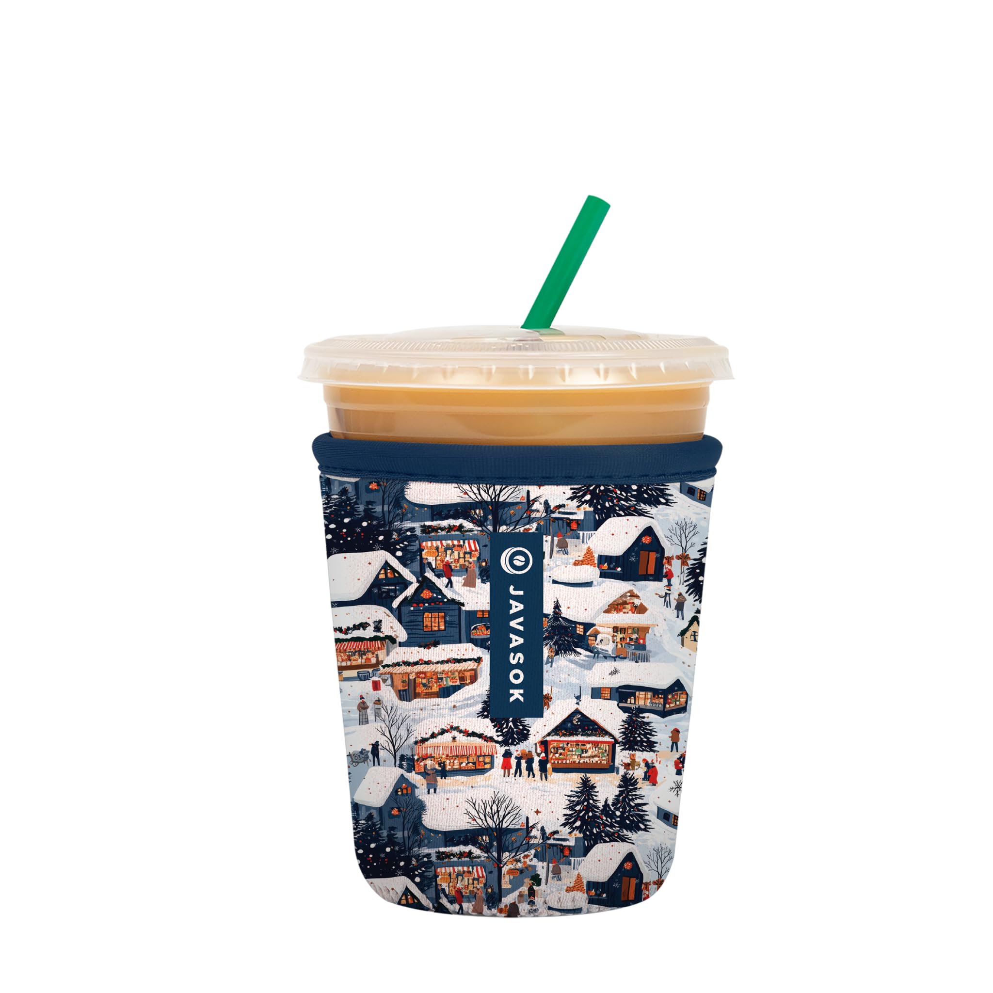 Sok It JavaSok Iced Coffee & Cold Soda Insulated Neoprene Cup Sleeve (Peak Season, Small: 16-20oz)