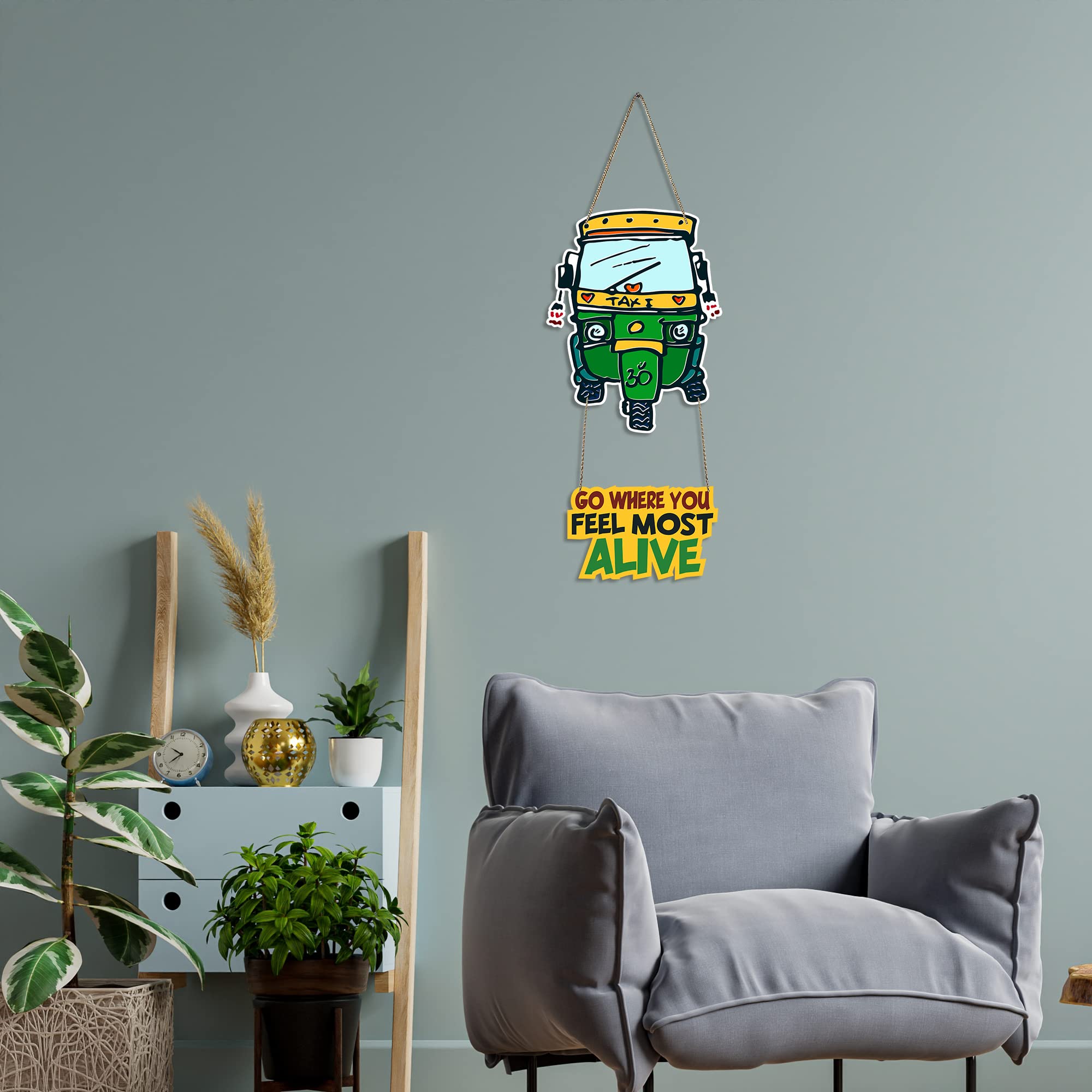 Artvibes Auto Printed Wooden Wall Hanging with Quotes for Home Decor | Office | Gifts | Living Room | Bedroom | Wooden Decorativ