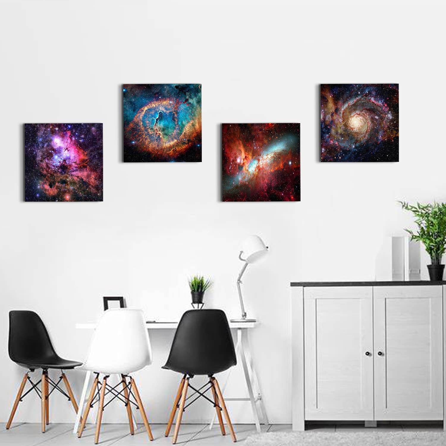 Space Decor For Boys Room Galaxy Canvas Pictures Nebula Wall Art Kids Bedroom Outer Space Room Decor Interstellar Posters Astron