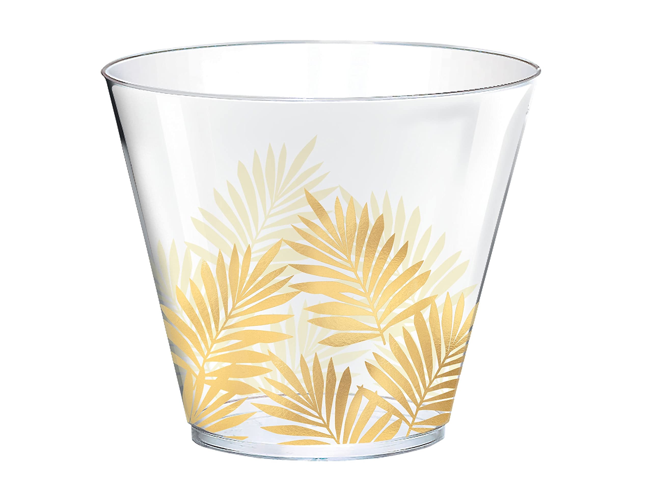 Golden Key West Plastic Tumblers - 9 Oz. (Pack Of 30) - Perfect For Outdoor Events, And Poolside Celebrations