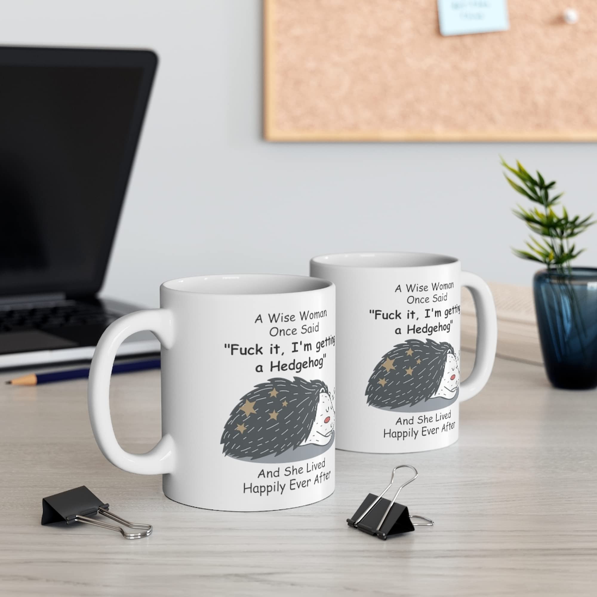 Funny Sleeping Hedgehog Gifts For Women Animals Lovers Pets Mom Mother 'S Day 2024 A Wise Woman Once Said Coffee Mug With Fun Qu