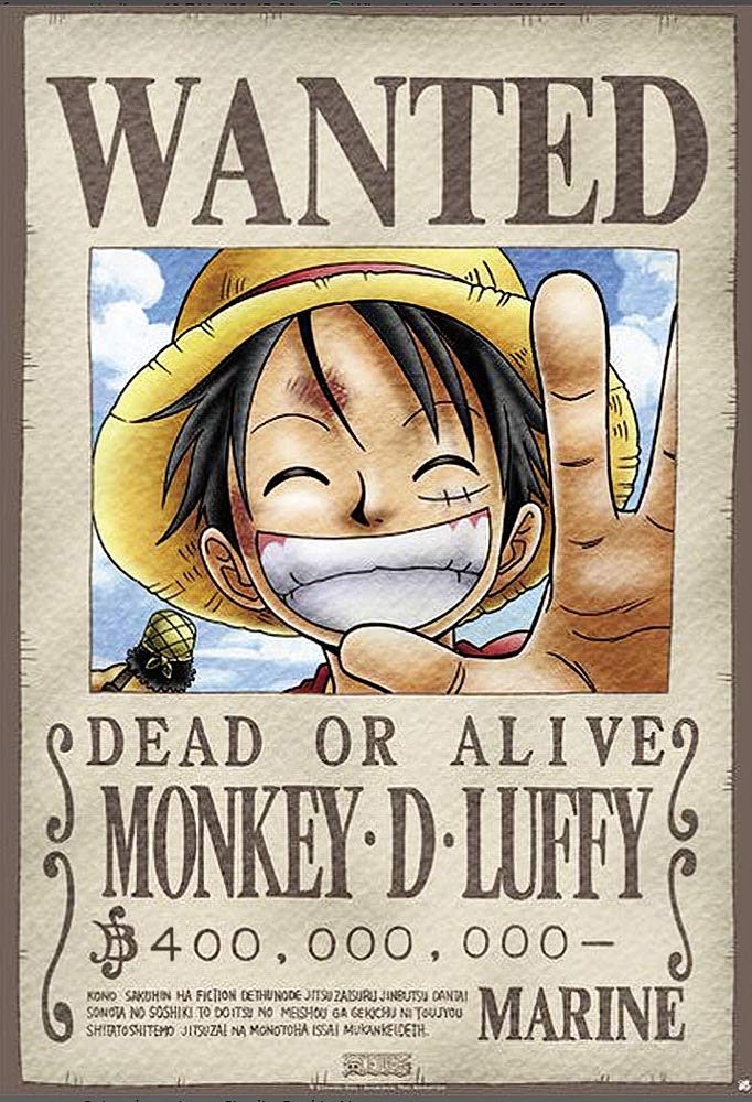 Poster Stop Online One Piece - Manga/Anime Tv Show Poster/Print (Wanted Monkey D. Luffy) (Size 27'' X 39'')