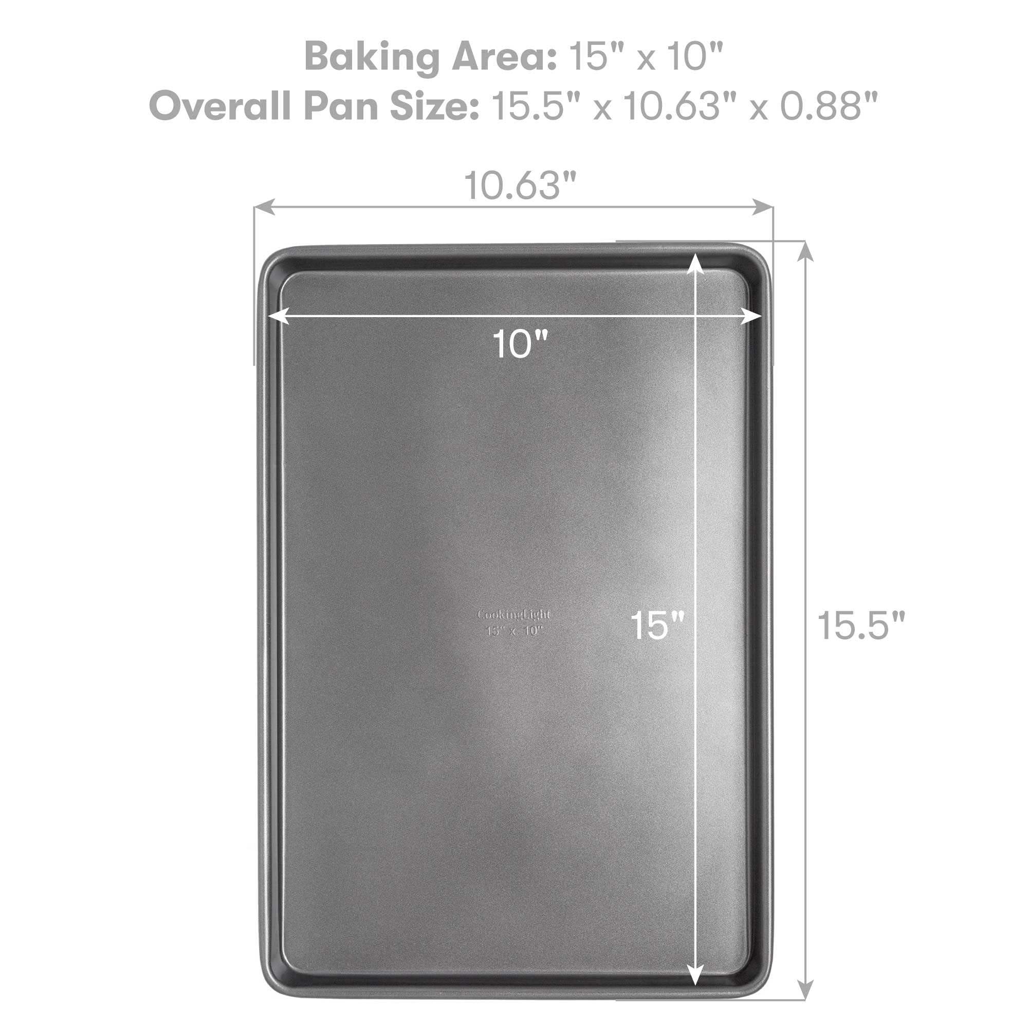 Cooking Light Heavy Duty Nonstick Bakeware Carbon Steel Baking Sheet Or Cookie Sheet With Quick Release Coating, Manufactured Wi