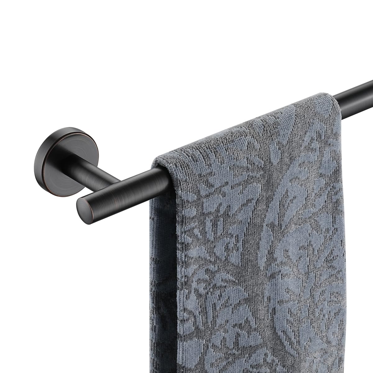 Jqk Oil Rubbed Bronze Towel Bar, 24 Inch 304 Stainless Steel Thicken 0.8Mm Towel Rack Bathroom, Towel Holder Wall Mount, Total L