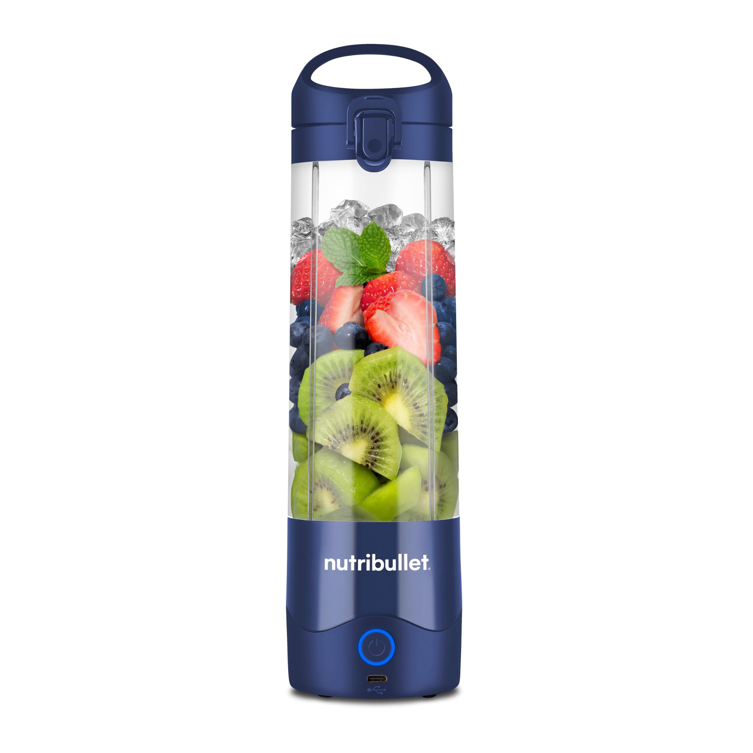 Nutribullet Portable Blender, Cordless, 20Oz Vessel, Personal Blender, Usb-C Rechargeable, Navy Blue, Nbpb50100Nb