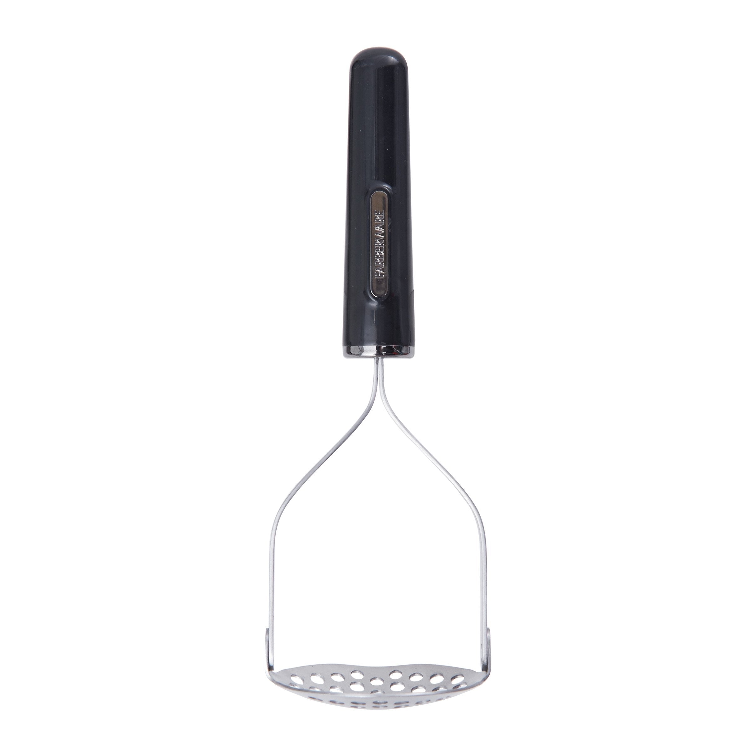 Farberware Professional Stainless Steel Potato Masher With Comfort Grip Handle, Black