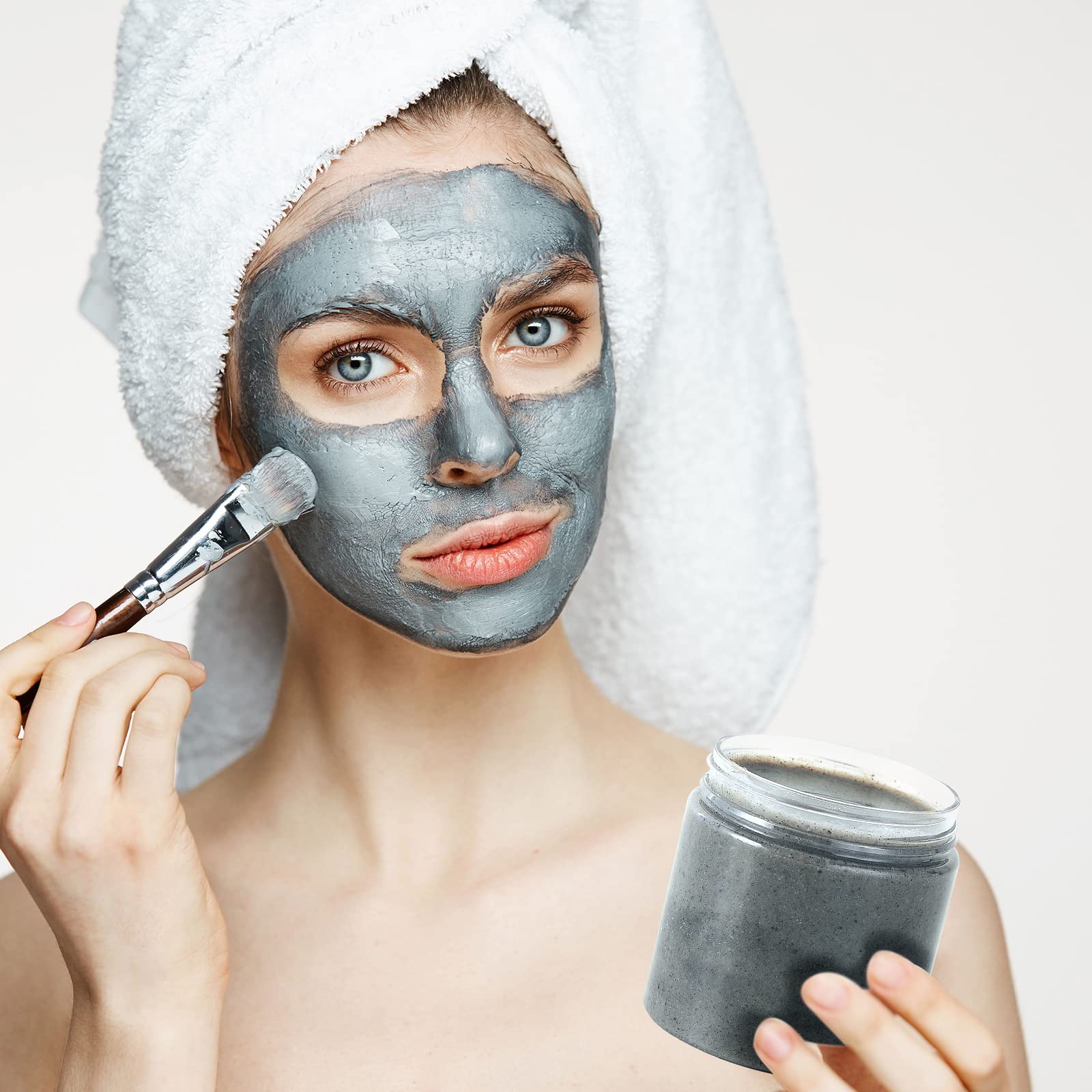 36 Pack 6 Oz Plastic Jars Round Clear Cosmetic Container Jars With White Lids, Eternal Moment Plastic Slime Jars For Lotion, Cre