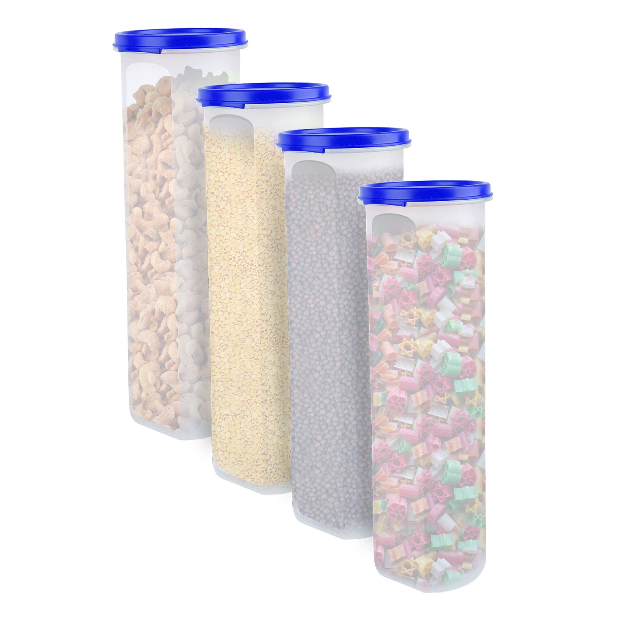 Cutting Edge 1100Ml Smart Slim Storage ContainerDark Blue,Set Of 4