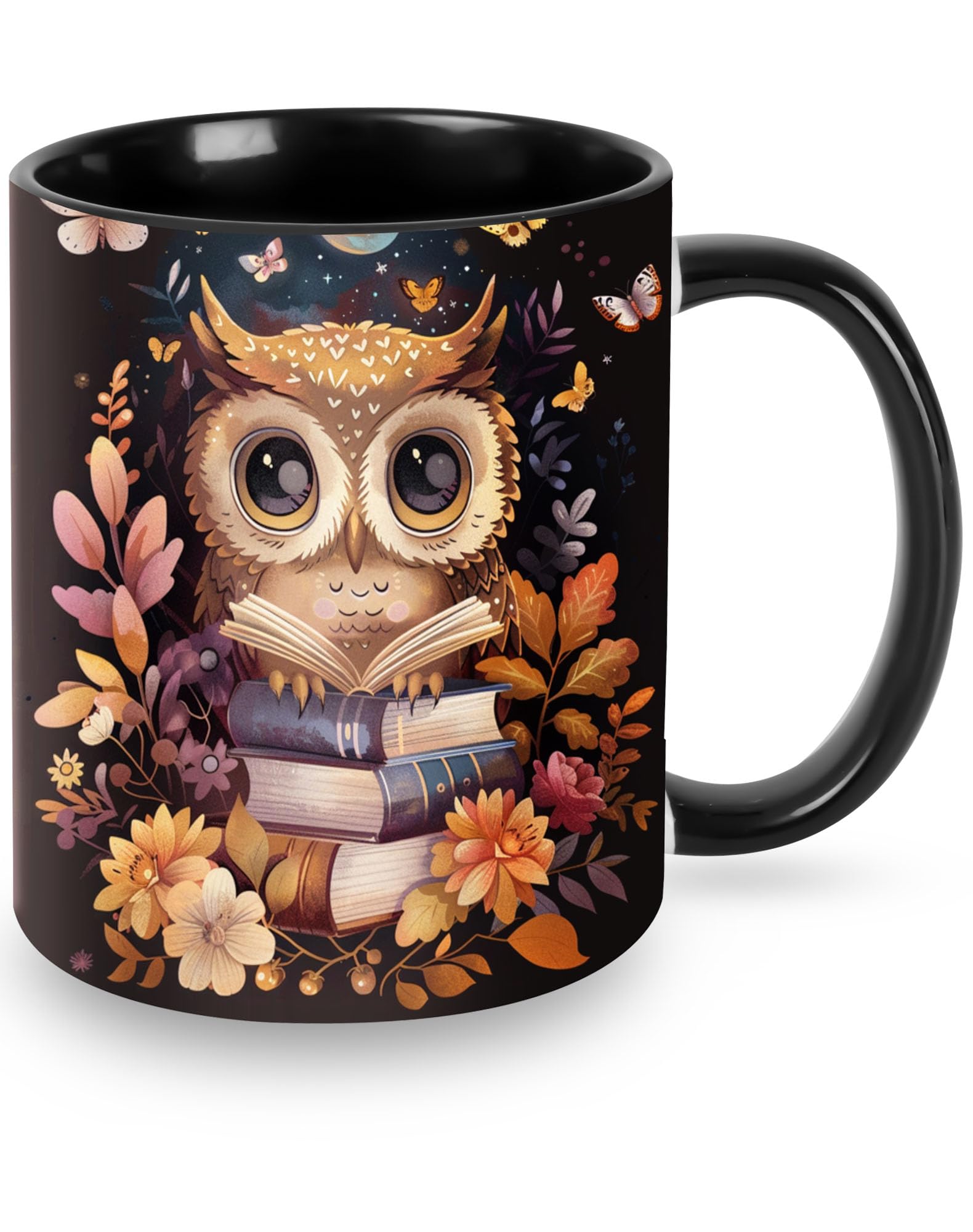 sagacitrix Owl Coffee Mug 11 OZ Cute Tea Cup Funny Coffee Cups for Women Microwave Safe