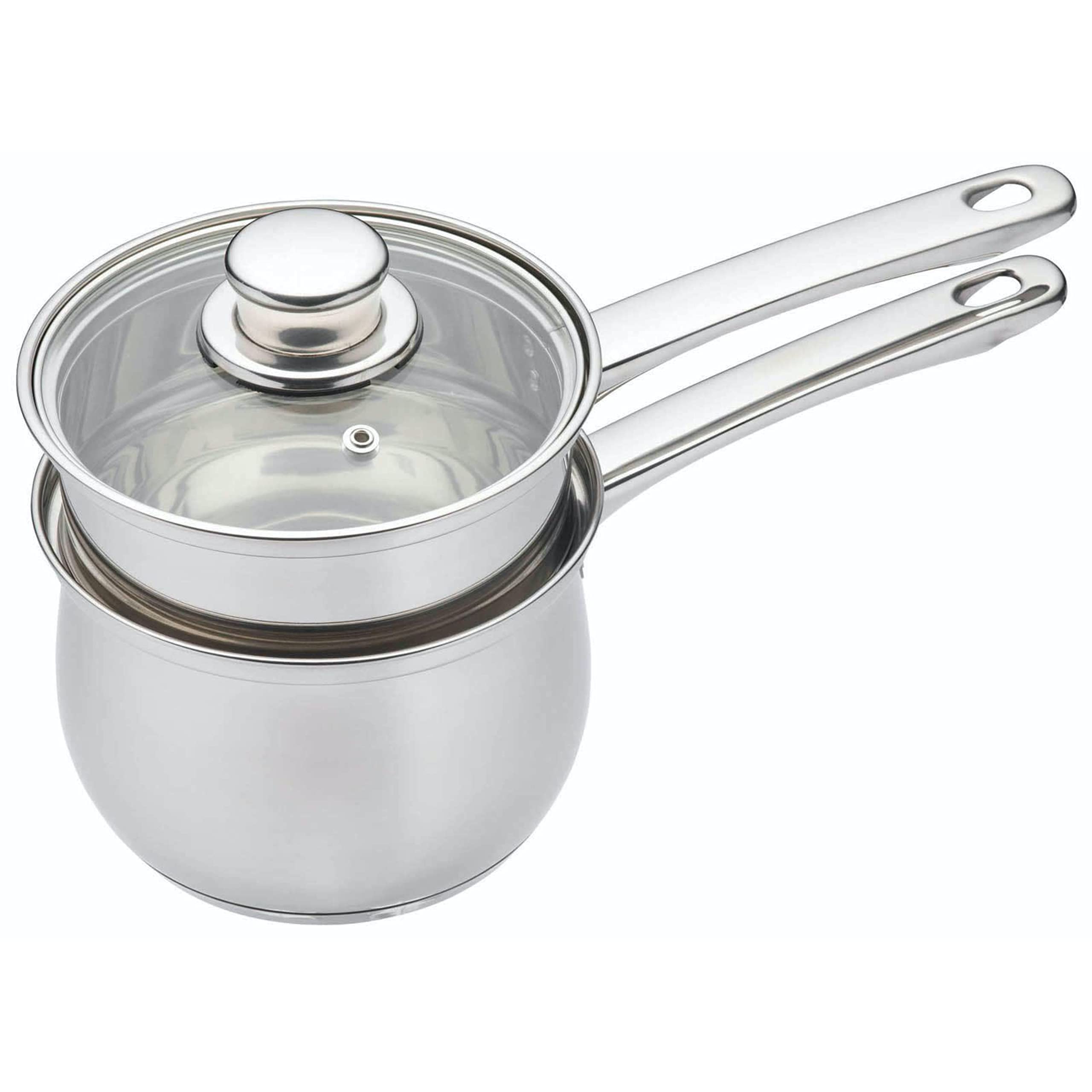 KitchenCraft Induction Bain Marie/Double Boiler Porringer, Stainless Steel Bain Marie in Gift Box, 16 cm (6.3), Silver