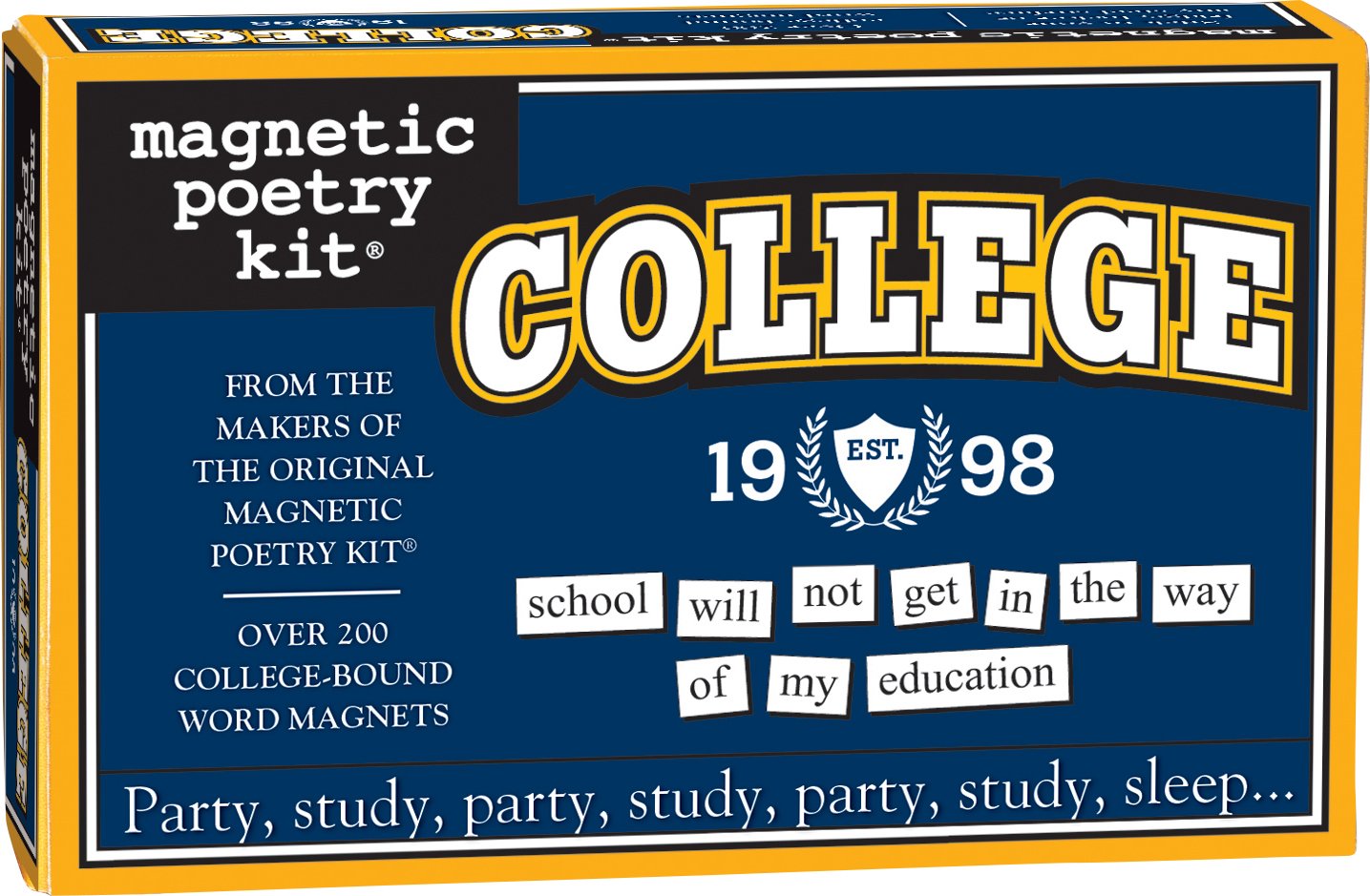Magnetic Poetry - College Kit - Words For Refrigerator - Write Poems And Letters On The Fridge - Made In The Usa