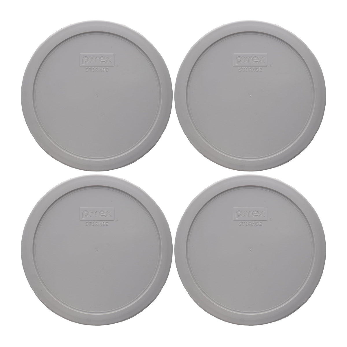 Pyrex 7402-Pc 6/7-Cup Rainstorm Blue Food Storage Replacement Lids - 4 Pack Made In The Usa