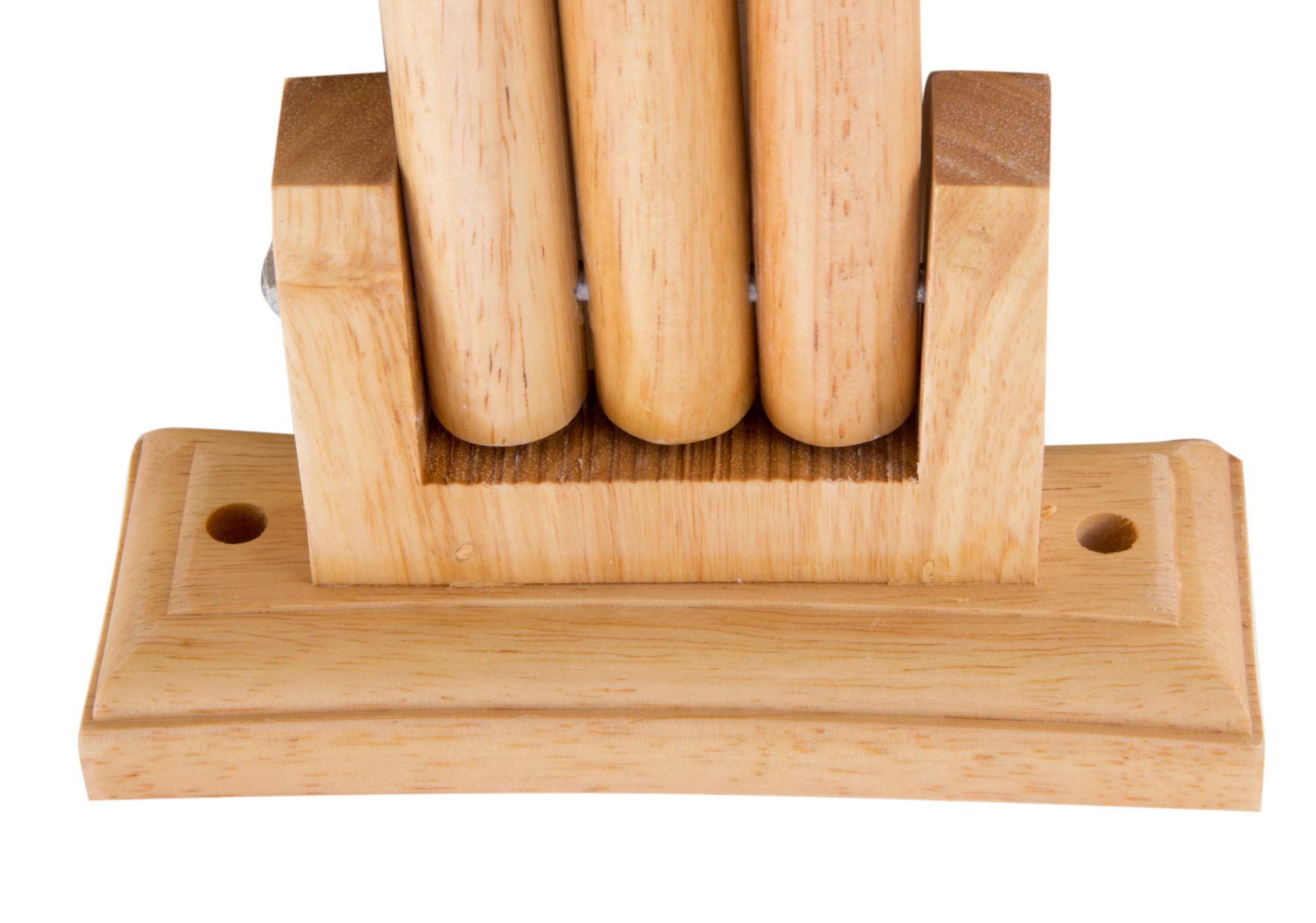 Alfi Brand Ab5506 16'' Triple Rack Wooden Towel Bar Bathroom Accessory, Natural Wood