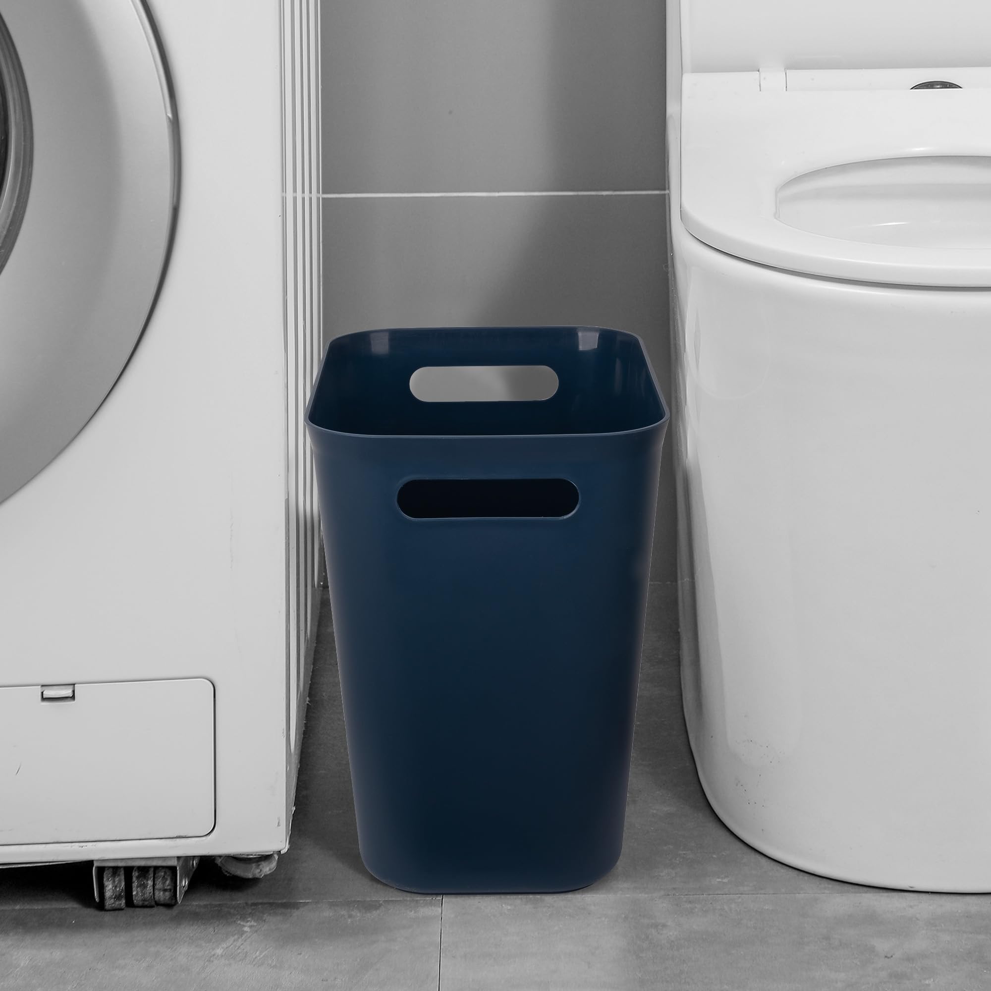 Uujoly Plastic Small Trash Can Wastebasket, Garbage Container Basket For Bathrooms, Laundry Room, Kitchens, Offices, Kids Rooms,