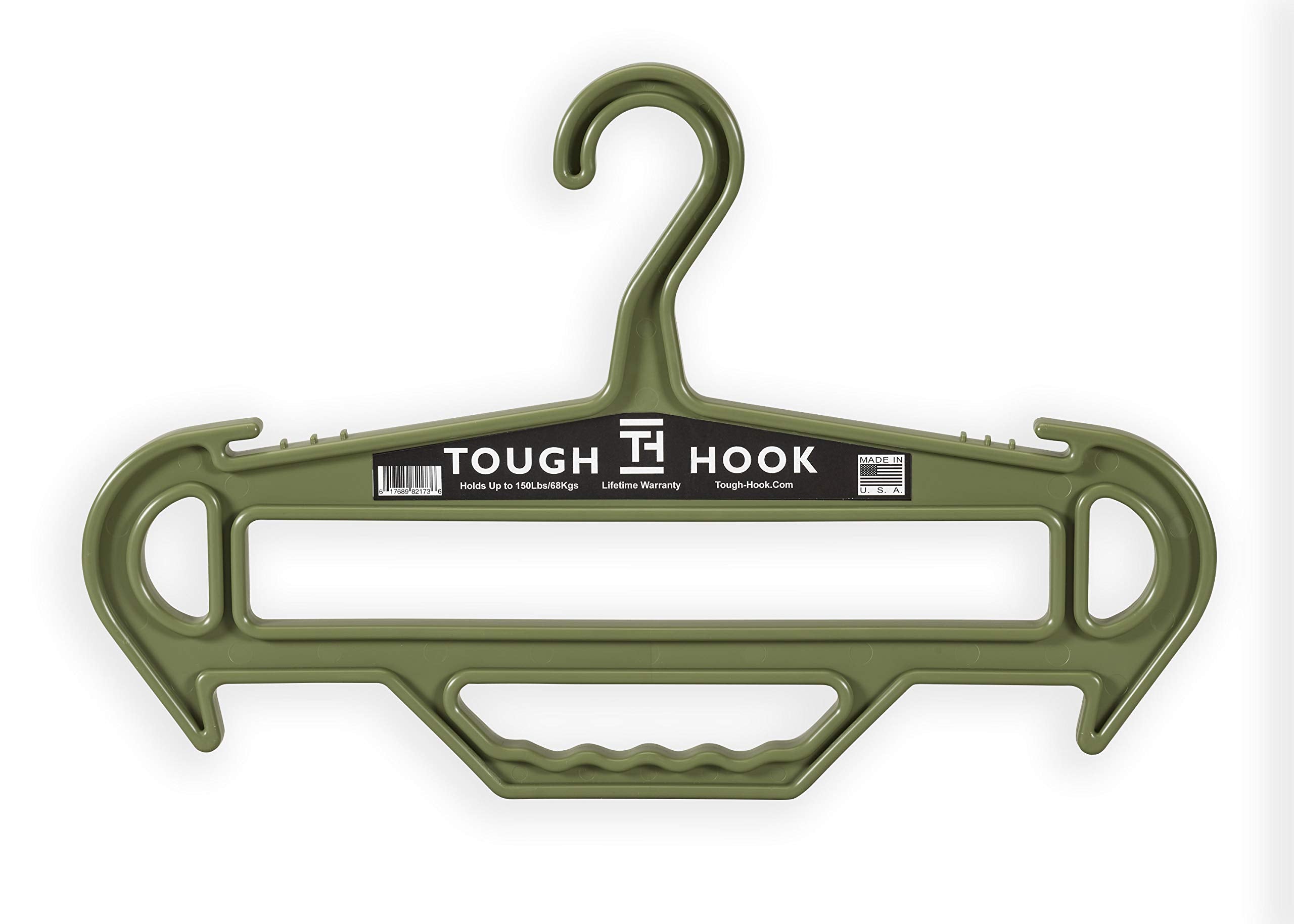Tough Hanger Xl | American Made |Unbreakable Heavy Duty Hanger |Gripper Built-In Carry Handle | A Beast Of A Hanger |Premium Mil