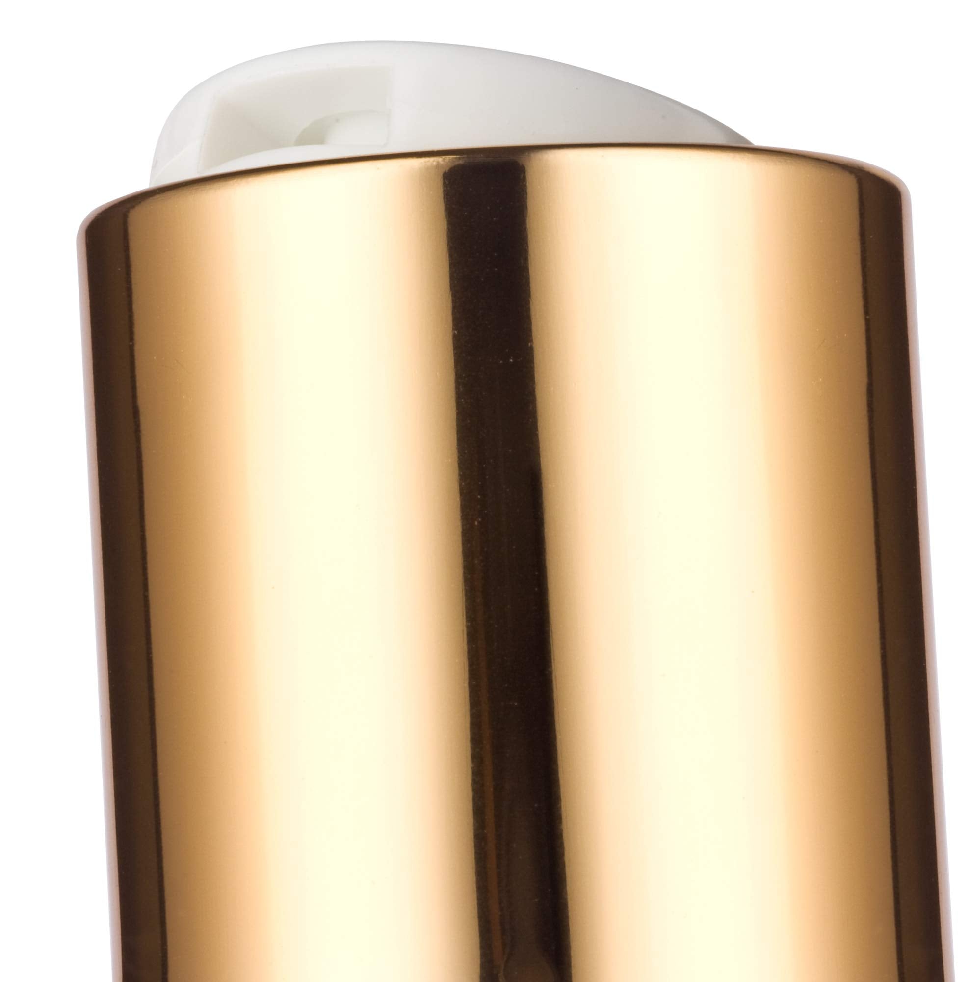 Juvitus 2 Oz Clear Natural Refillable Plastic Squeeze Bottle With Gold Metal Disc Cap Top - (12 Pack)