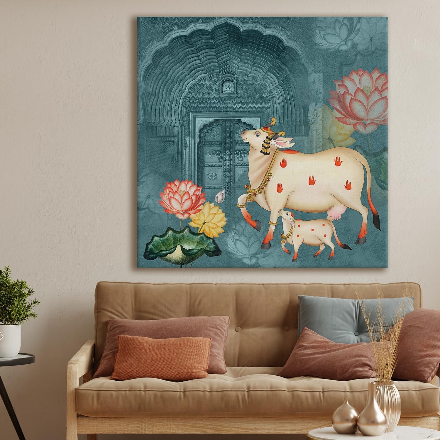 Fabsouk Large Wall Painting For Living Room Decor Big Canvas Art Indian Ethnic Traditional Wall Art Large Size For Living Room,