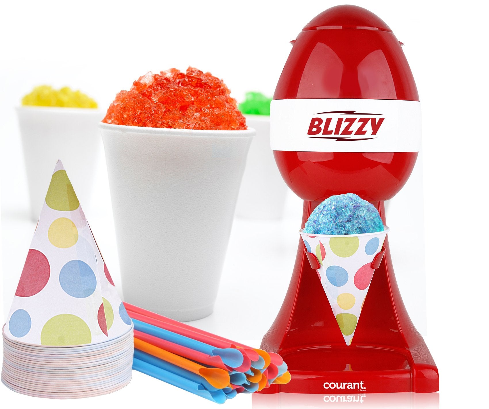 Courant Csm2081 Snow Cone Maker, Festive Red