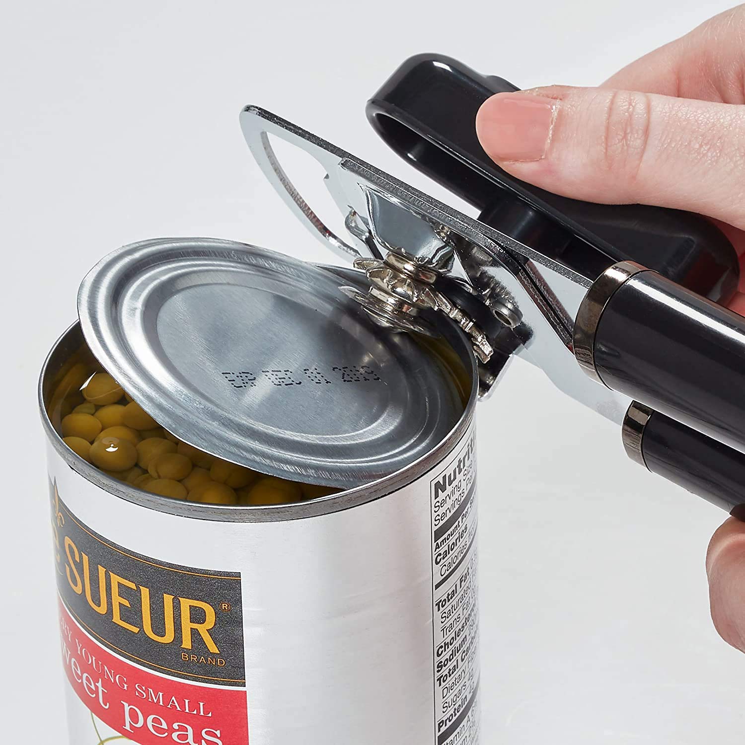 Farberware Professional Can Opener With Built-In Bottle Opener, 8-Inch, Black