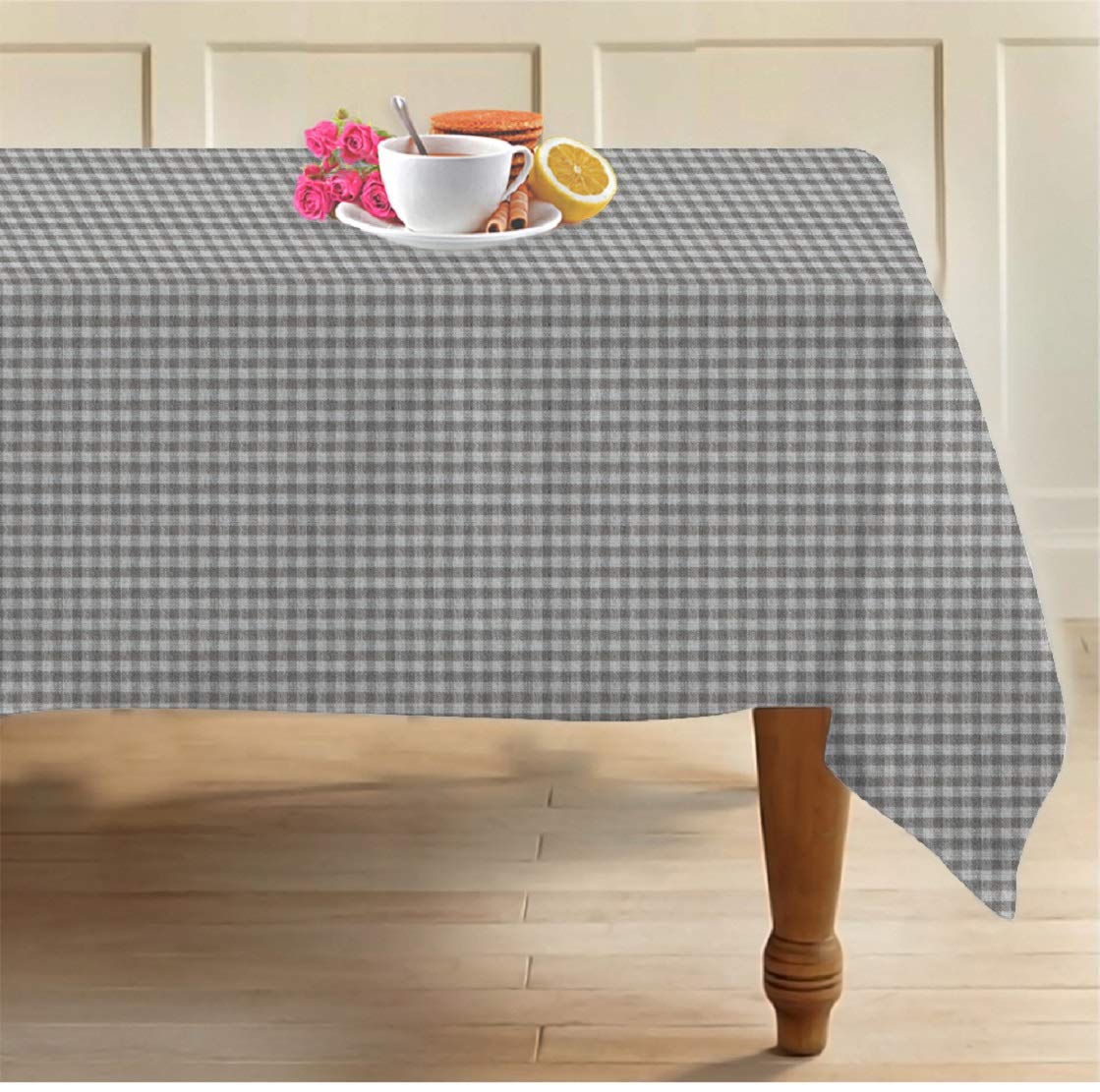 AIRWILL Cotton Designer Tablecloth/Teapoy Cloth, Sized by 140cm in Width and 180cm in Length. Use as 6/8 Seaters, Rectangles Sha